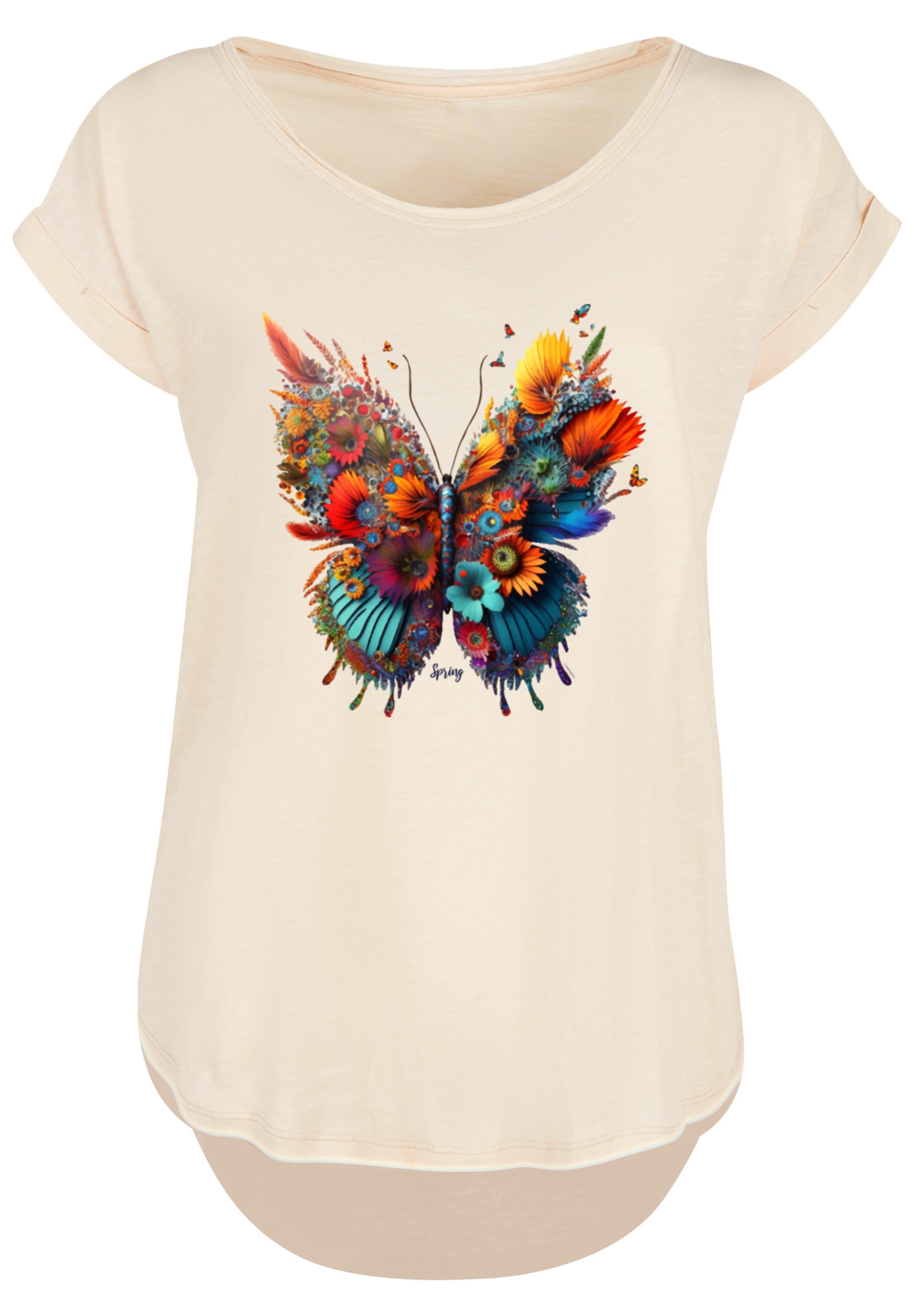 F4NT4STIC T-Shirt »Schmetterling Blumen«, Print