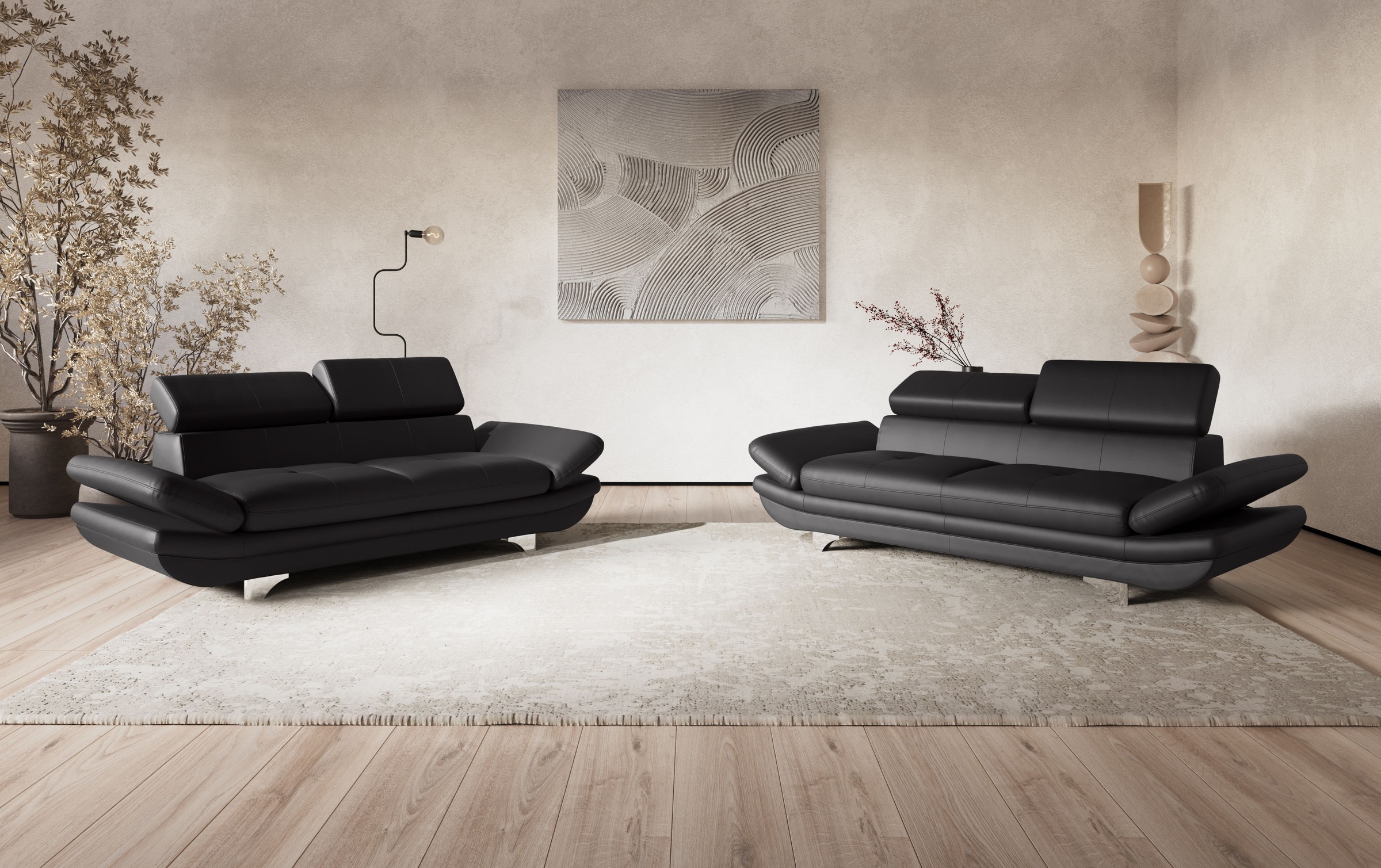COTTA 3-Sitzer "Enterprise", Big-Sofa, mit Armteilverstellung & Kopfteilver günstig online kaufen