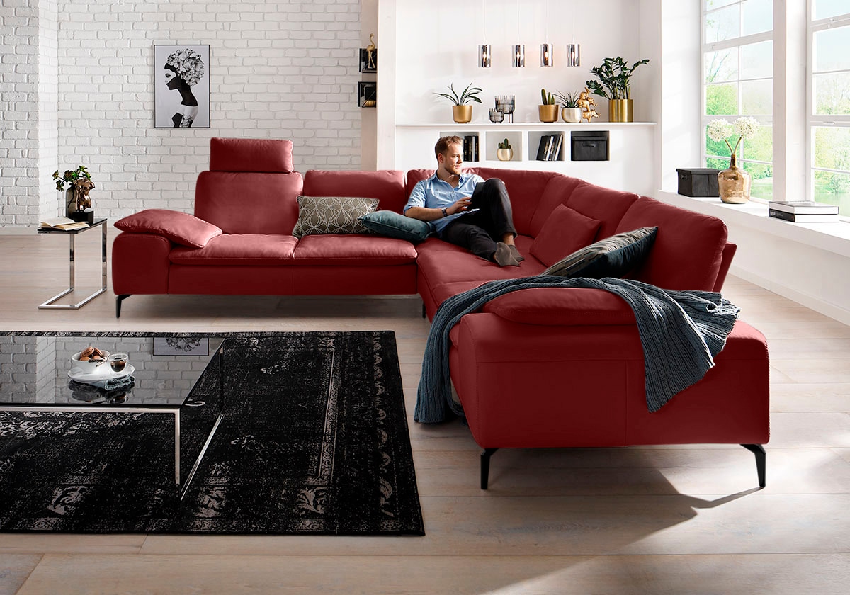 Ecksofa »valentinoo«, (Set), mit Sitztiefenverstellung, Breite 318 cm