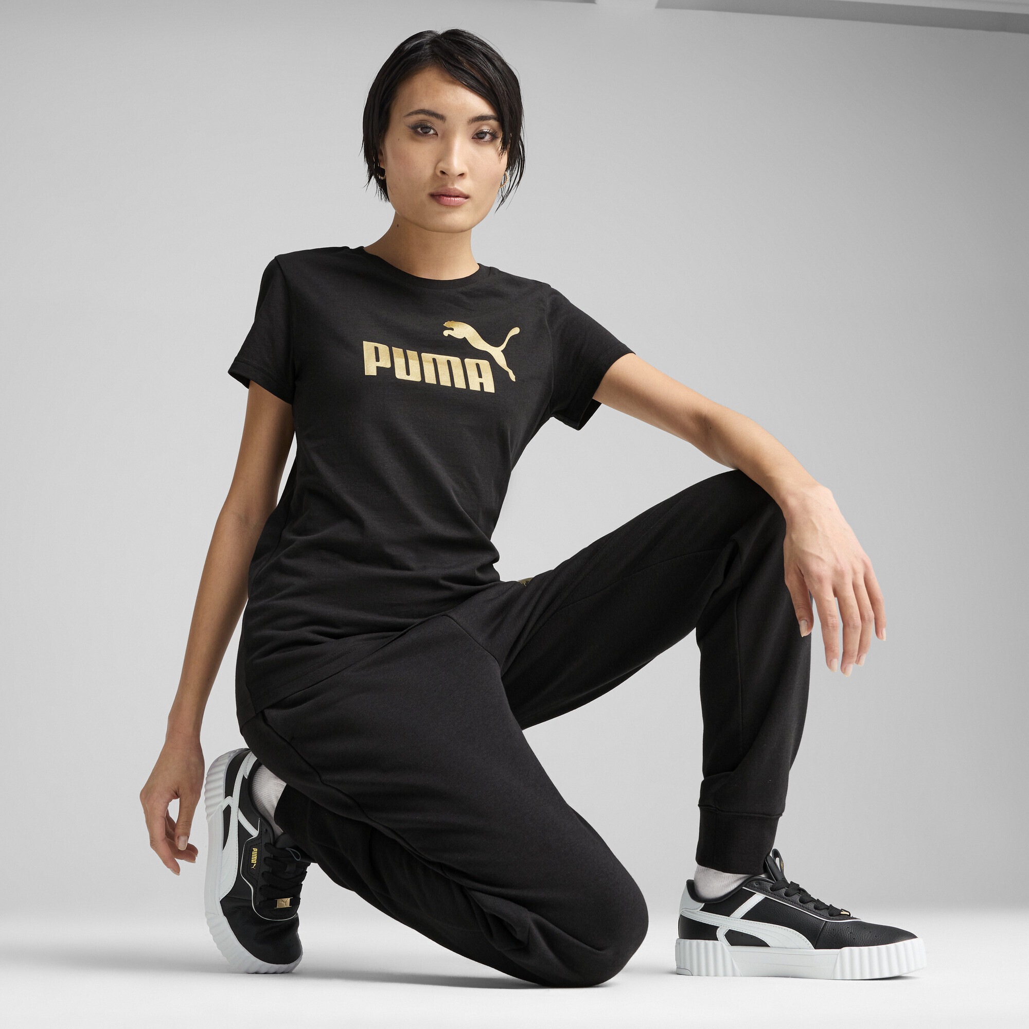 PUMA T-Shirt »ESS METALLIC No. 1 Logo T-Shirt Damen«