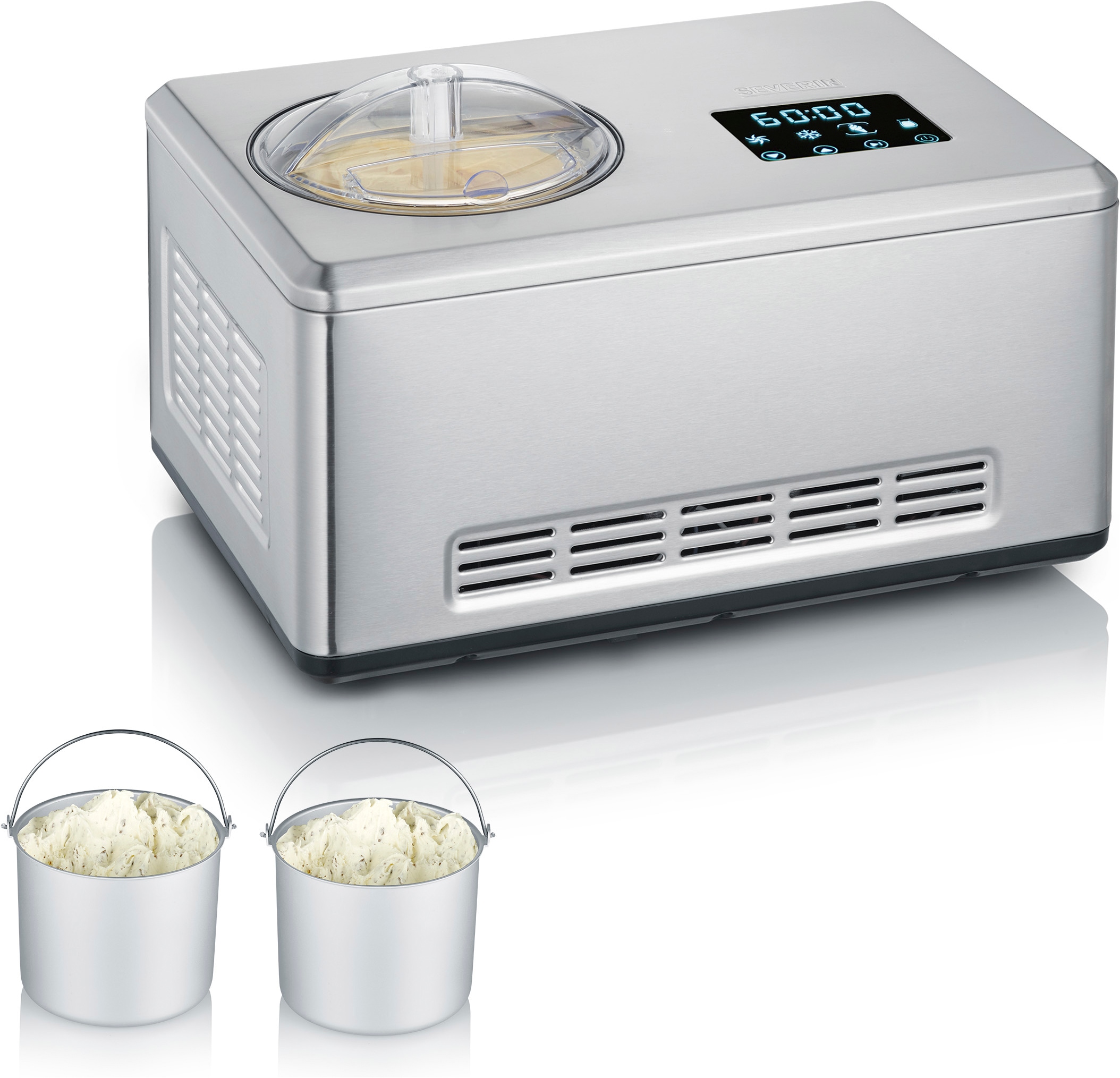 Severin Eismaschine "EZ 7406" 2 l 180 W inkl. zwei großer Eisbehälter und h günstig online kaufen