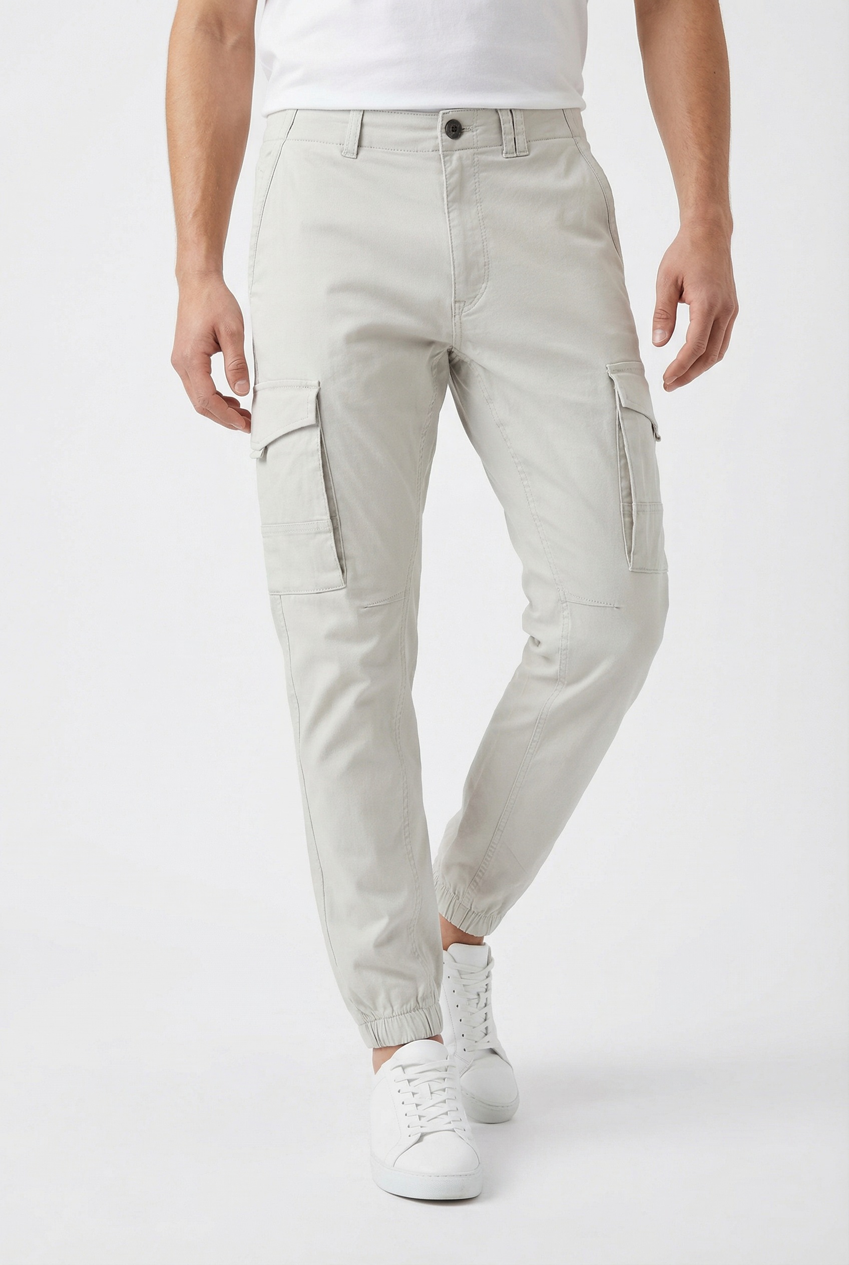 Jack & Jones Pantalon Cargo St Paul Flake Glacier Gray 34 Homme