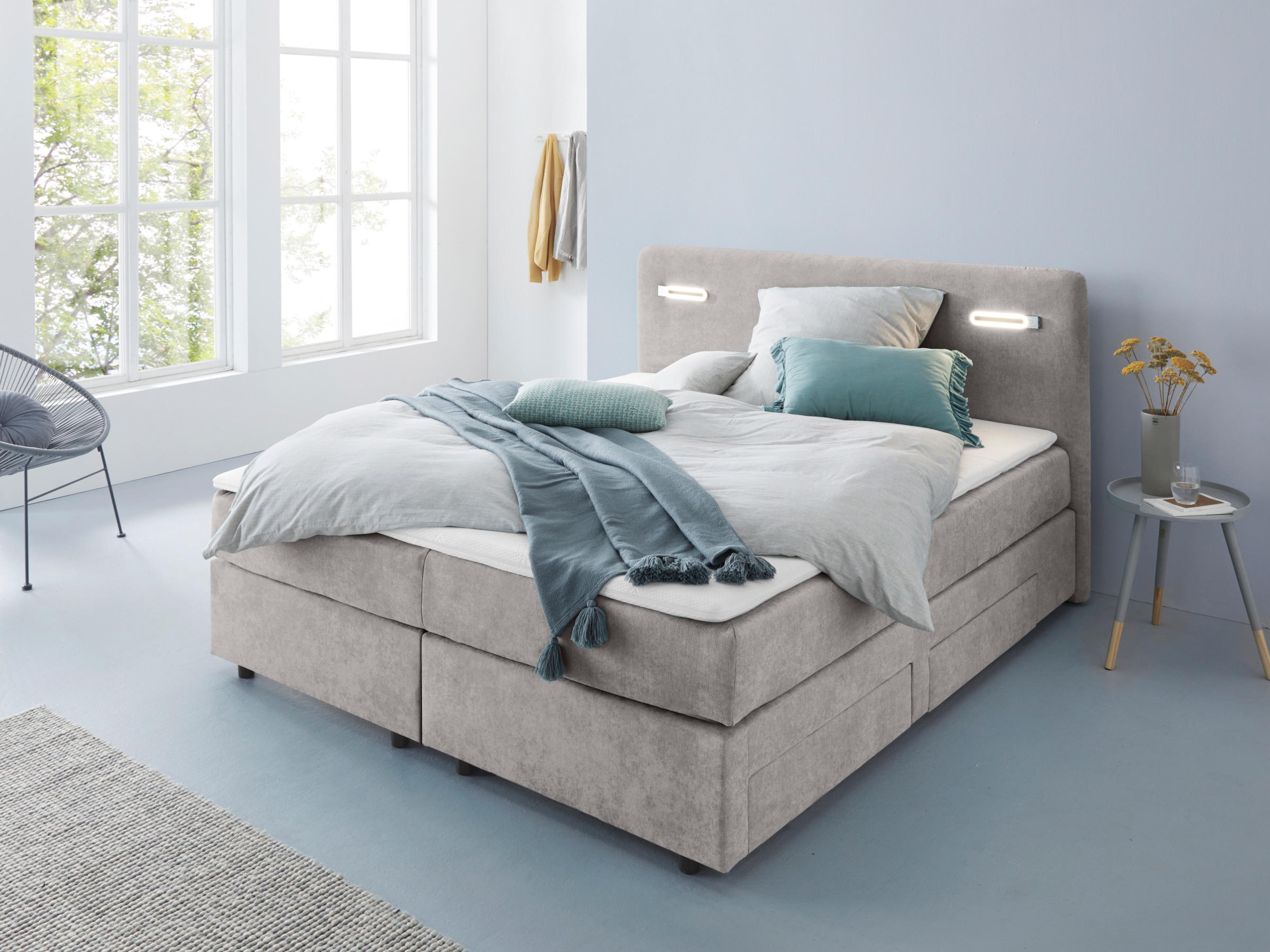 Home affaire "Luan" Schubkästen, LED-Beleuchtung und Topper, in Breite 120 günstig online kaufen