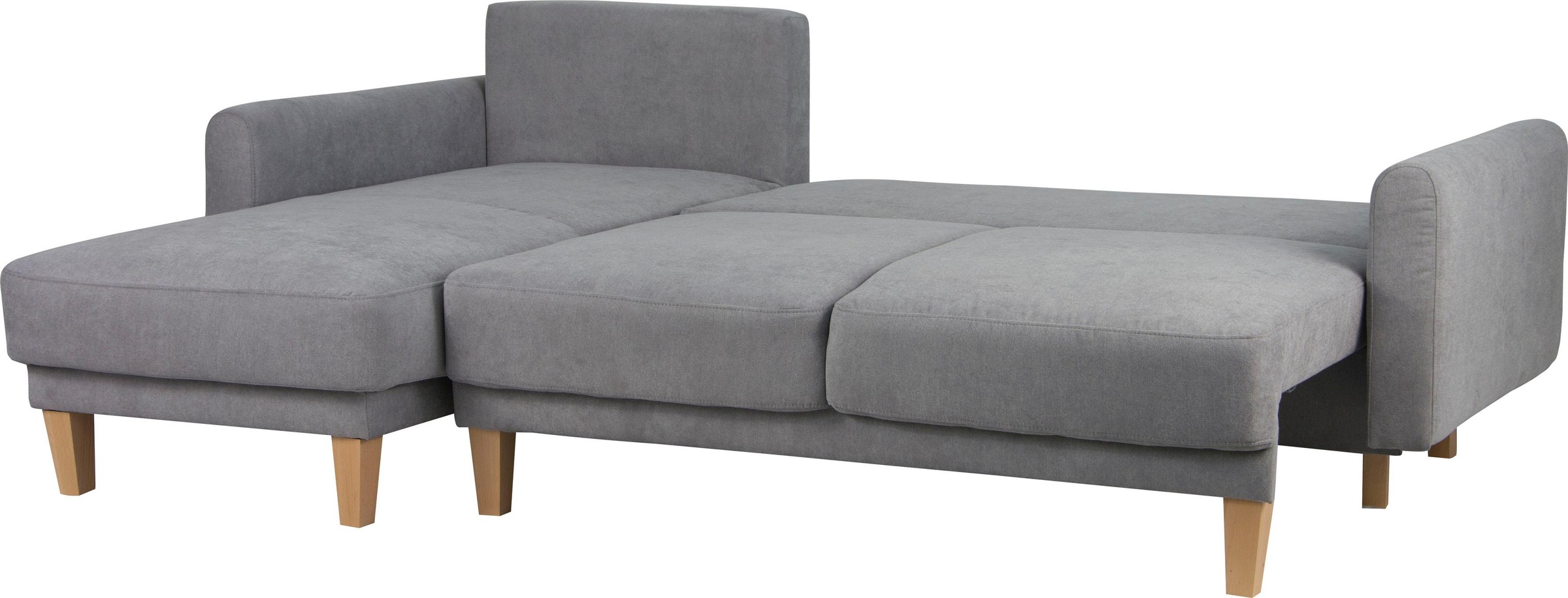 Home affaire Ecksofa »TRIPLO optionale Schlafsofa mit Bettkasten, Maße B/T/H: 234/164/89 cm«, L-Form wahlweise mit Bettfunktion - Liegefläche 132x210 cm