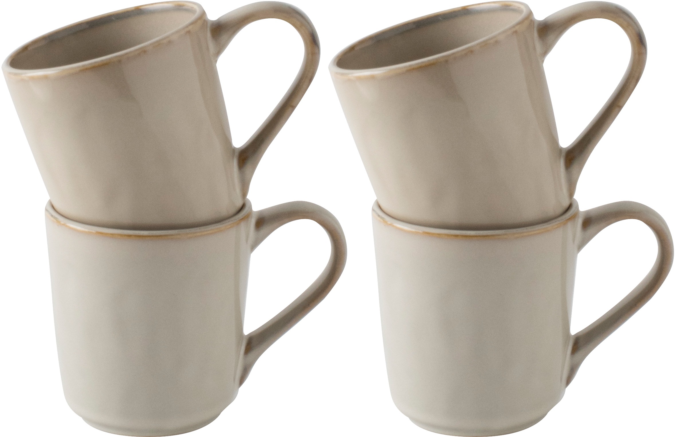 DUTCH ROSE AMSTERDAM Kombiservice »Geschirr-Set, Service Dutch Rose Amsterdam Organic«, (Set, 16 tlg., Geschirrset), handgefertigt, 16 Teile, für 4 Personen