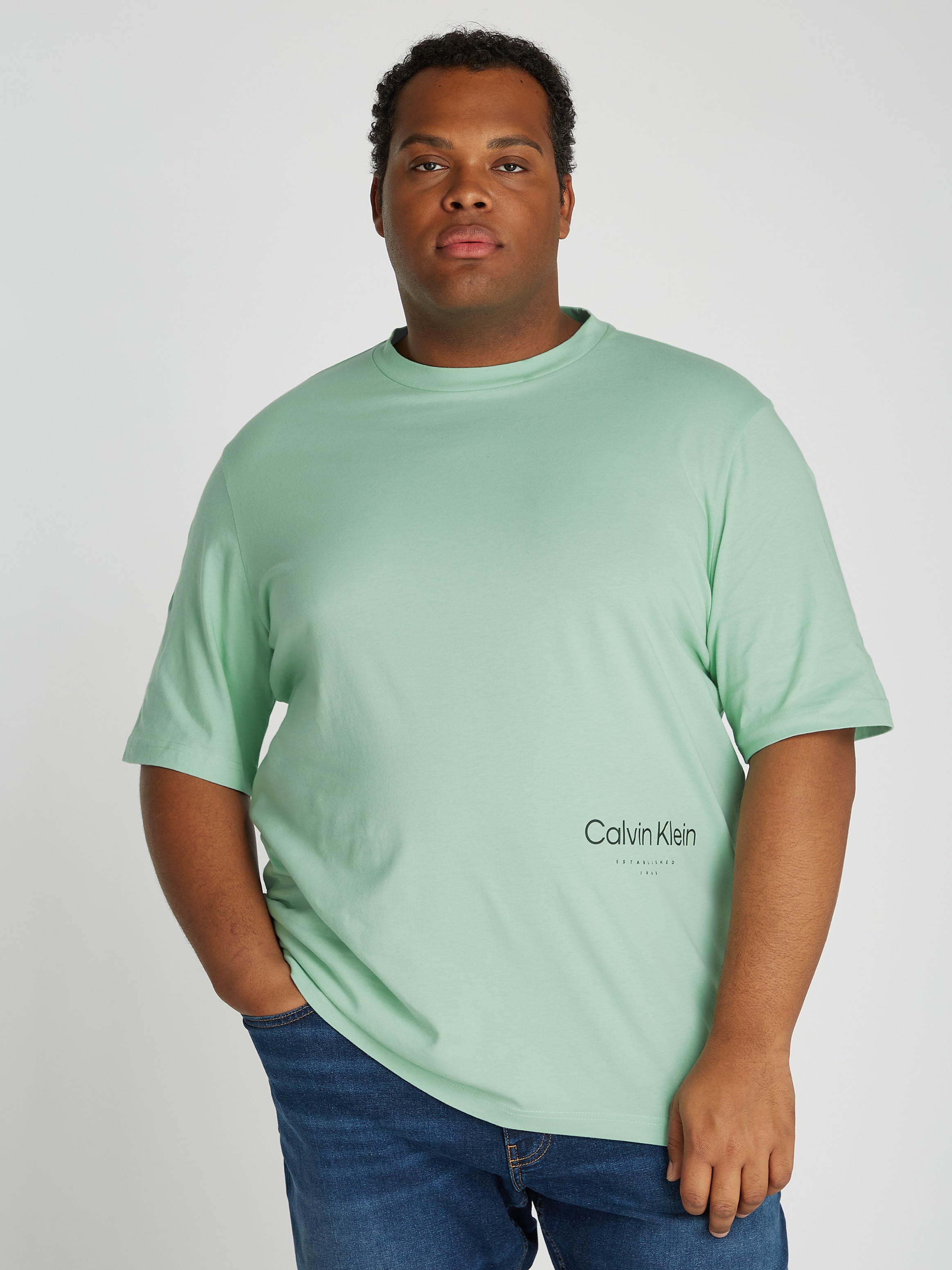 Calvin Klein Big&Tall T-Shirt "BT OFF PLACEMENT LOGO T-SHIRT", in großen Gr günstig online kaufen