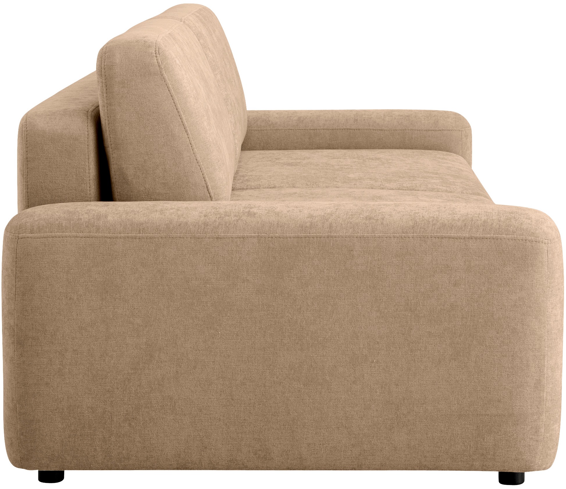 INOSIGN 3-Sitzer »TORGE (257cm), Sofa,Schlafsofa in Cord, Samtvelours, Struktur fein«, rundes Design, Schlaffunktion u. Bettkasten, Liegefläche: 135/200 cm