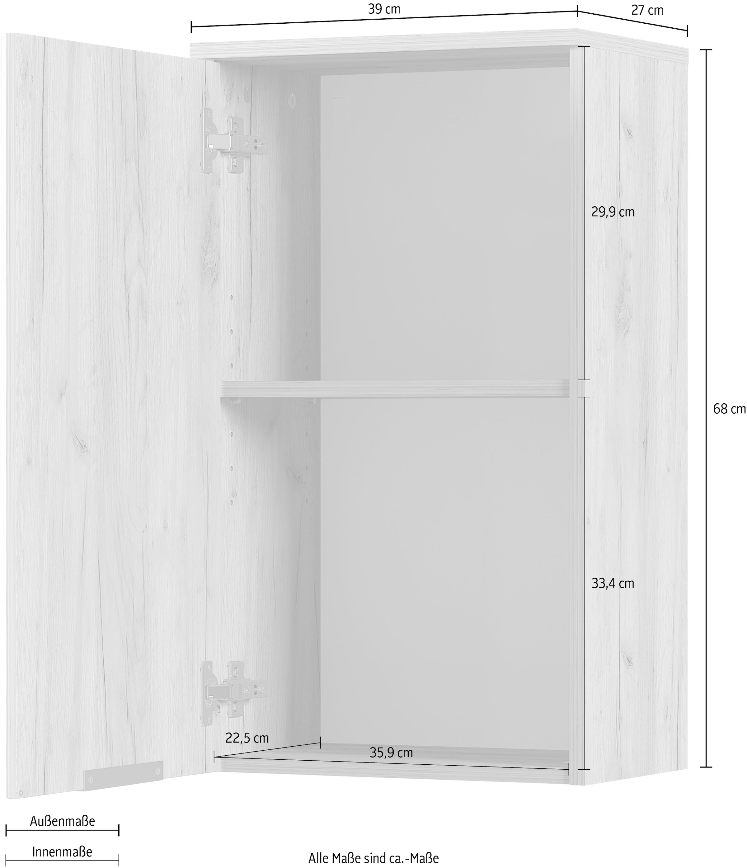 GERMANIA Hängeschrank »Avino«, Breite 39 cm, Glasfront, Soft-Close-Funktion  bestellen | BAUR