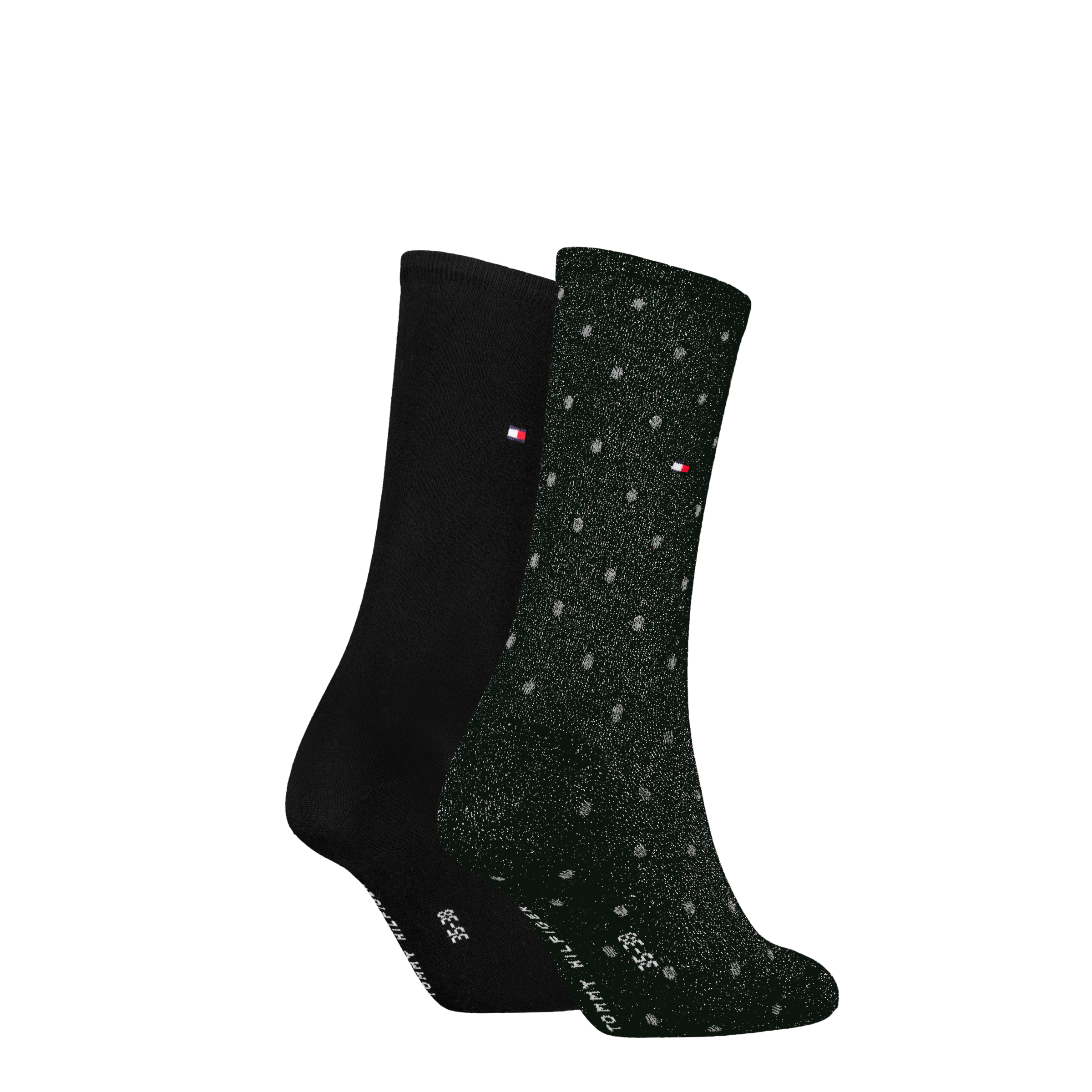 Tommy Hilfiger Socken "TH WOMEN SOCK DOT", (2 Paar), mit feinem Rippenbündc günstig online kaufen