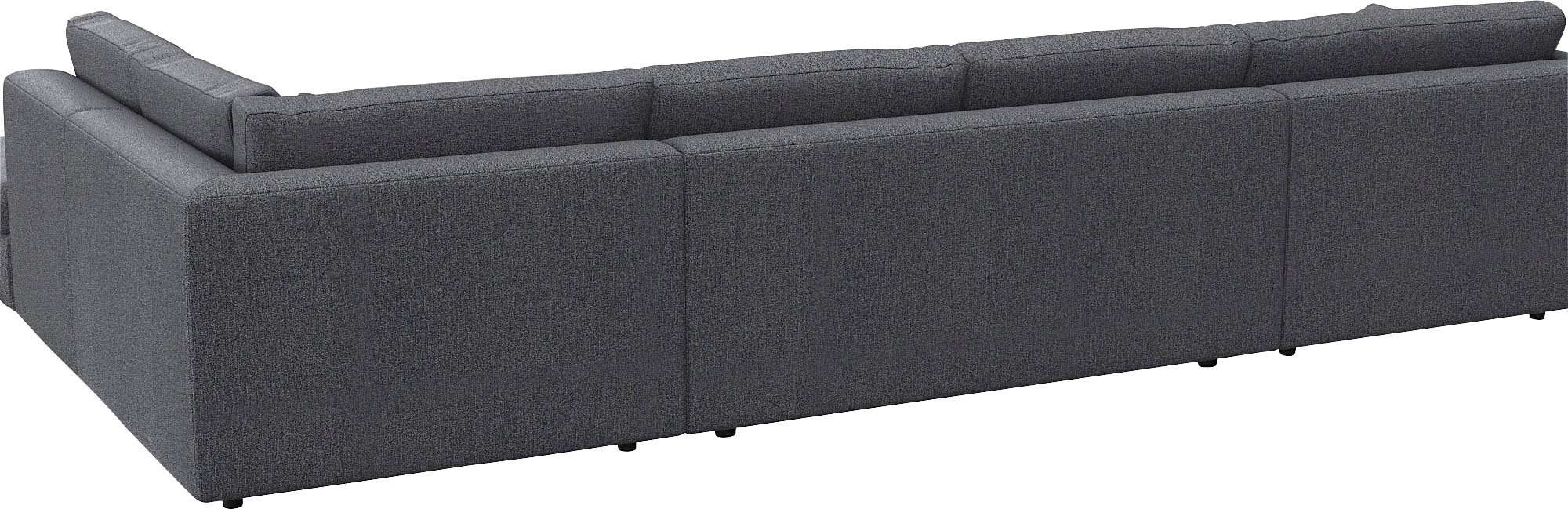 FLEXLUX Wohnlandschaft »Lovane, u-Form, bequem und komfortabel«, Weich & anschmiegsam, große Sitztiefe auf Kaltschaum, Dekokissen inkl.