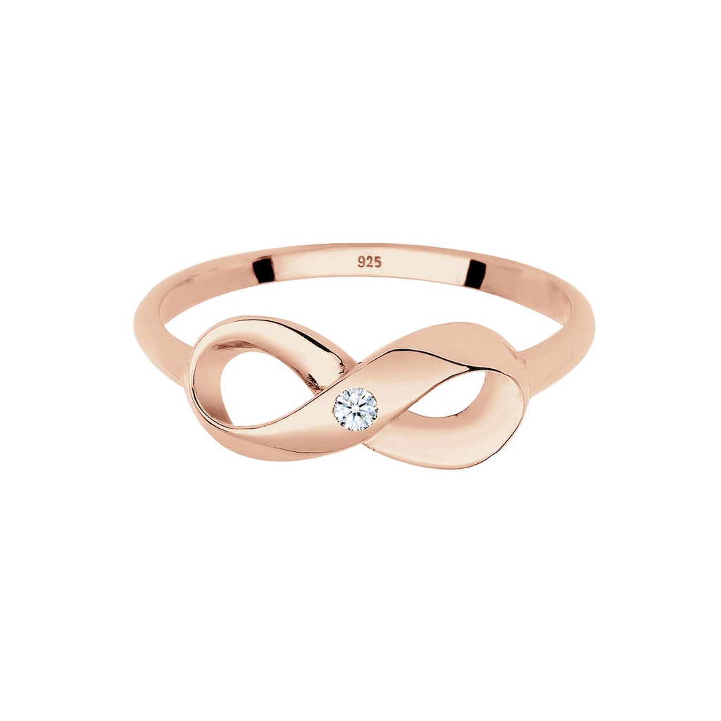 Elli DIAMONDS Verlobungsring »Infinity Unendlich Diamant 0.03 ct. 925 Silber«