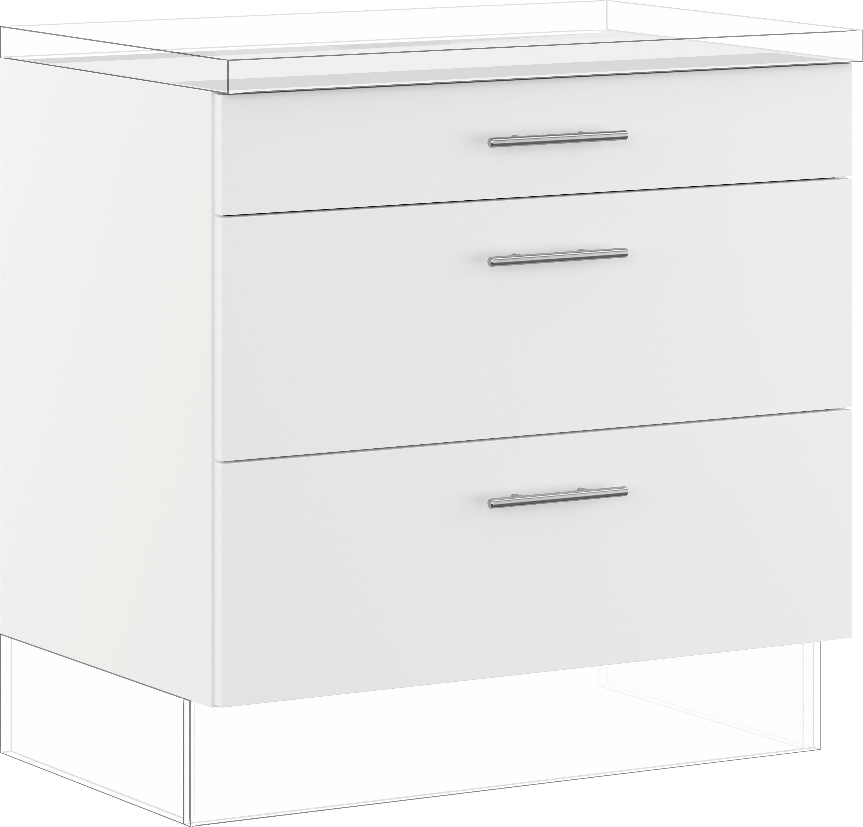 IMPULS KÜCHEN Auszugsunterschrank ""Valencia & Tirana", in drei Breiten, Höhe: 72,3 cm" vormontiert, mit Soft-Close