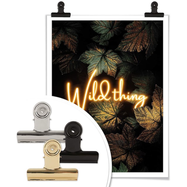 Wall-Art Poster »Wild Thing«, Schriftzug, (1 St.) bestellen | BAUR