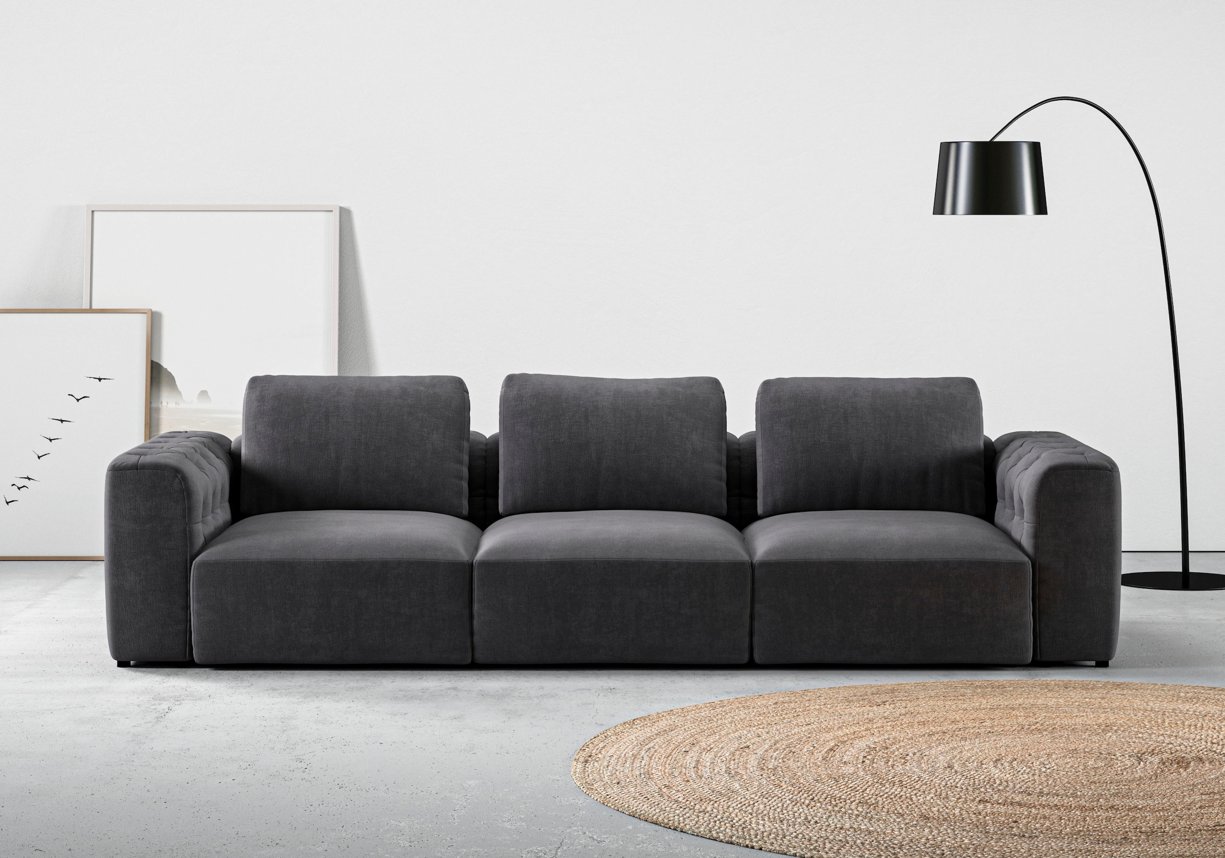 Home affaire 3-Sitzer "Cushid" Modulsofa, bestehend aus 3 Teilen, Breite 30 günstig online kaufen