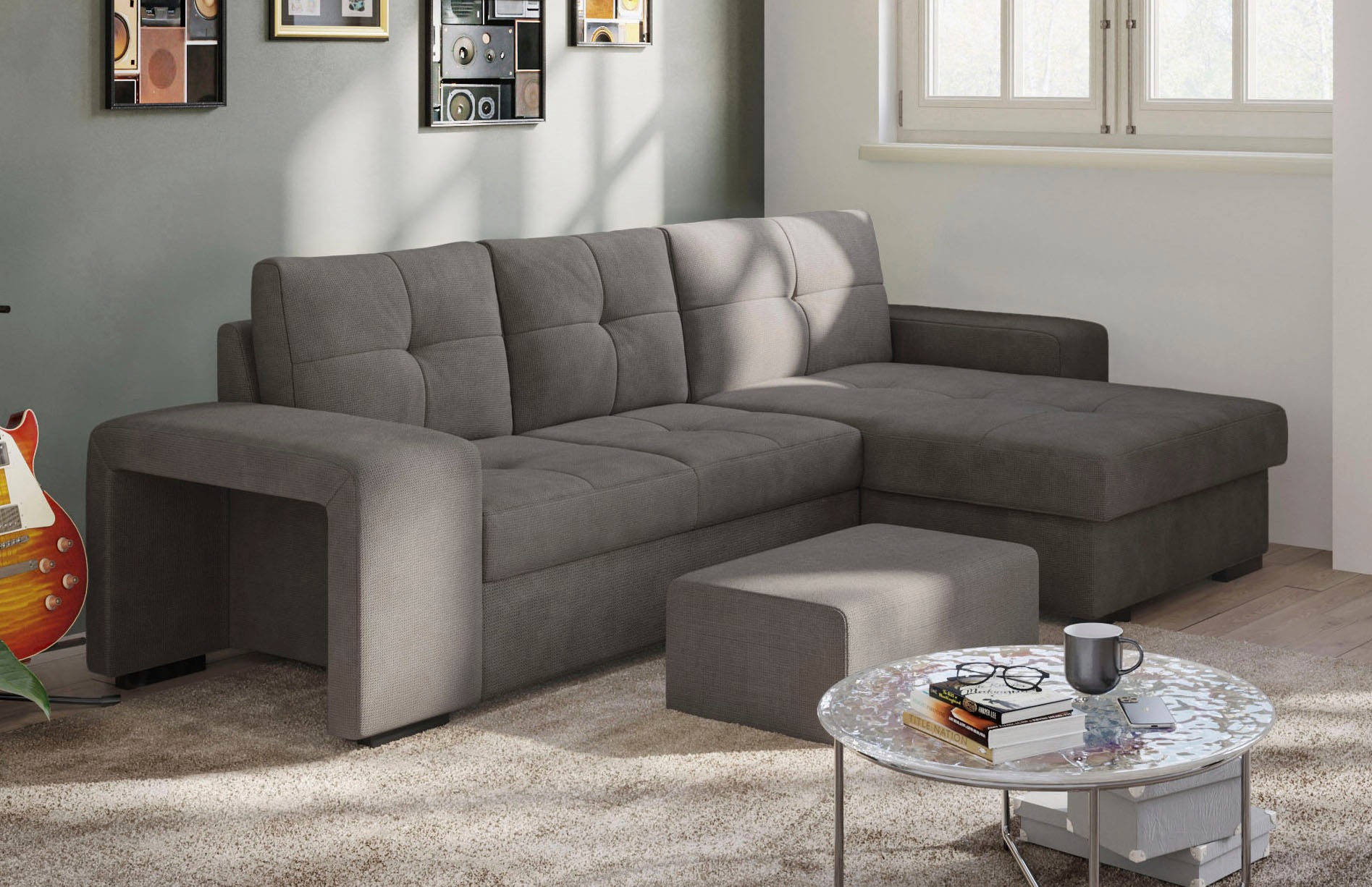 COTTA Ecksofa »Mattina L-Form« ir Hocker pat...