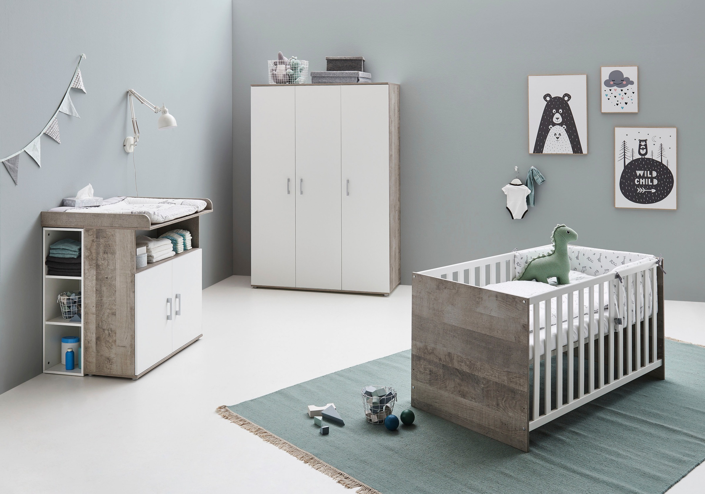 Home affaire Babyzimmer-Komplettset "Henning", (Set, 5 tlg., inkl. Lattenro günstig online kaufen