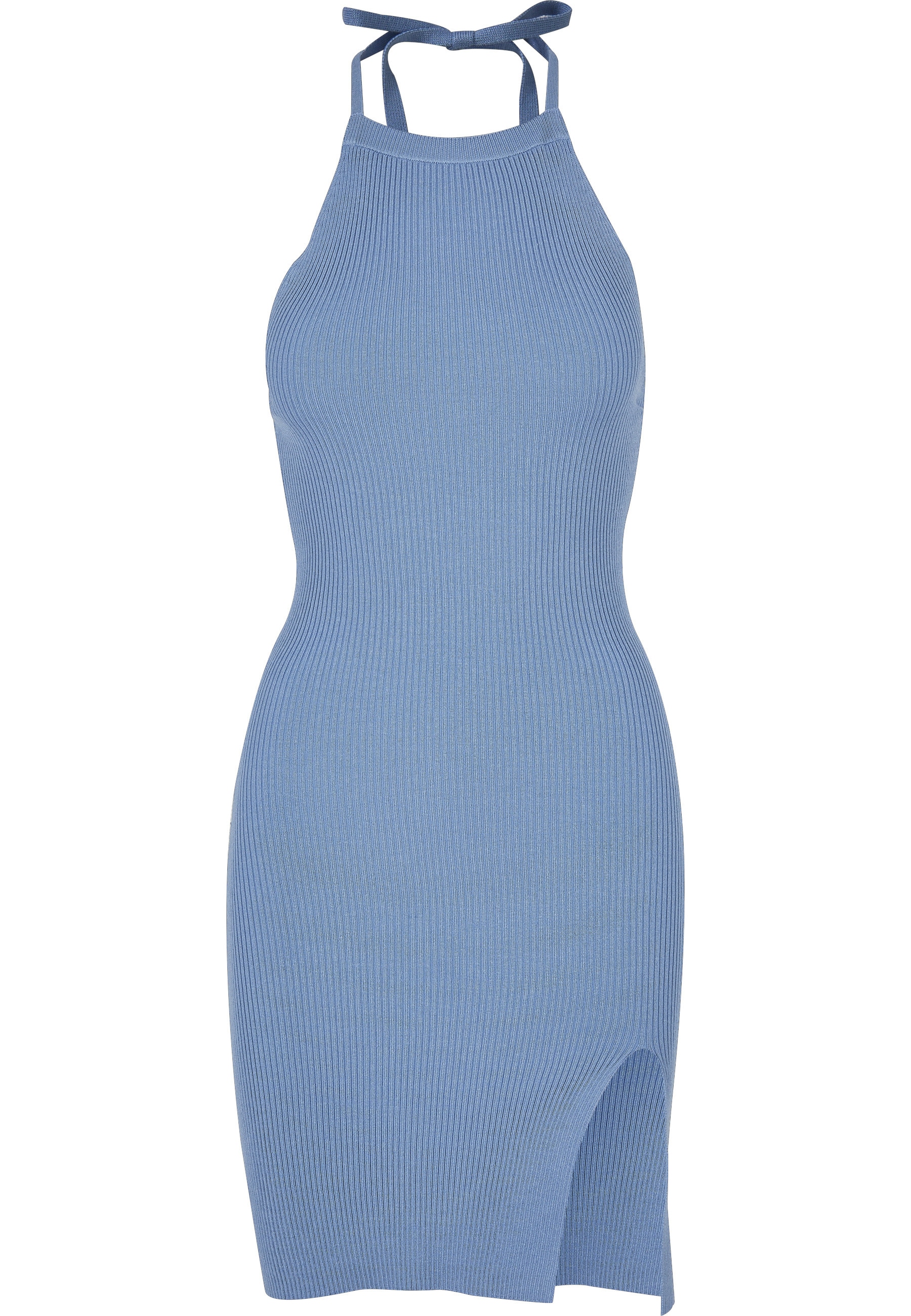 URBAN CLASSICS Shirtkleid "Urban Classics Damen Ladies Rib Knit Neckholder Dress" 1 tlg.