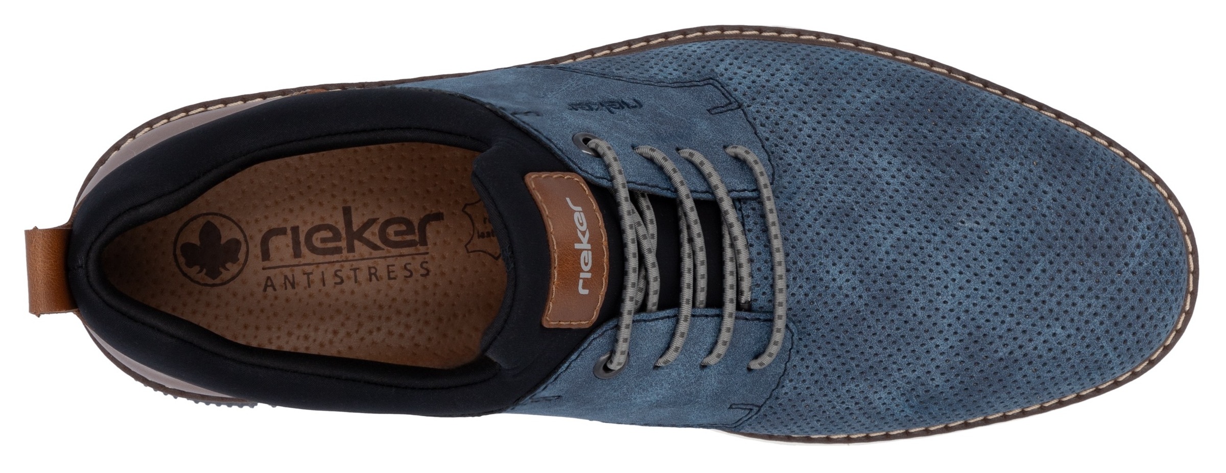 Rieker Slip-On Sneaker, Schlupfschuh, Halbschuh, Freizeitschuh mit Prägung