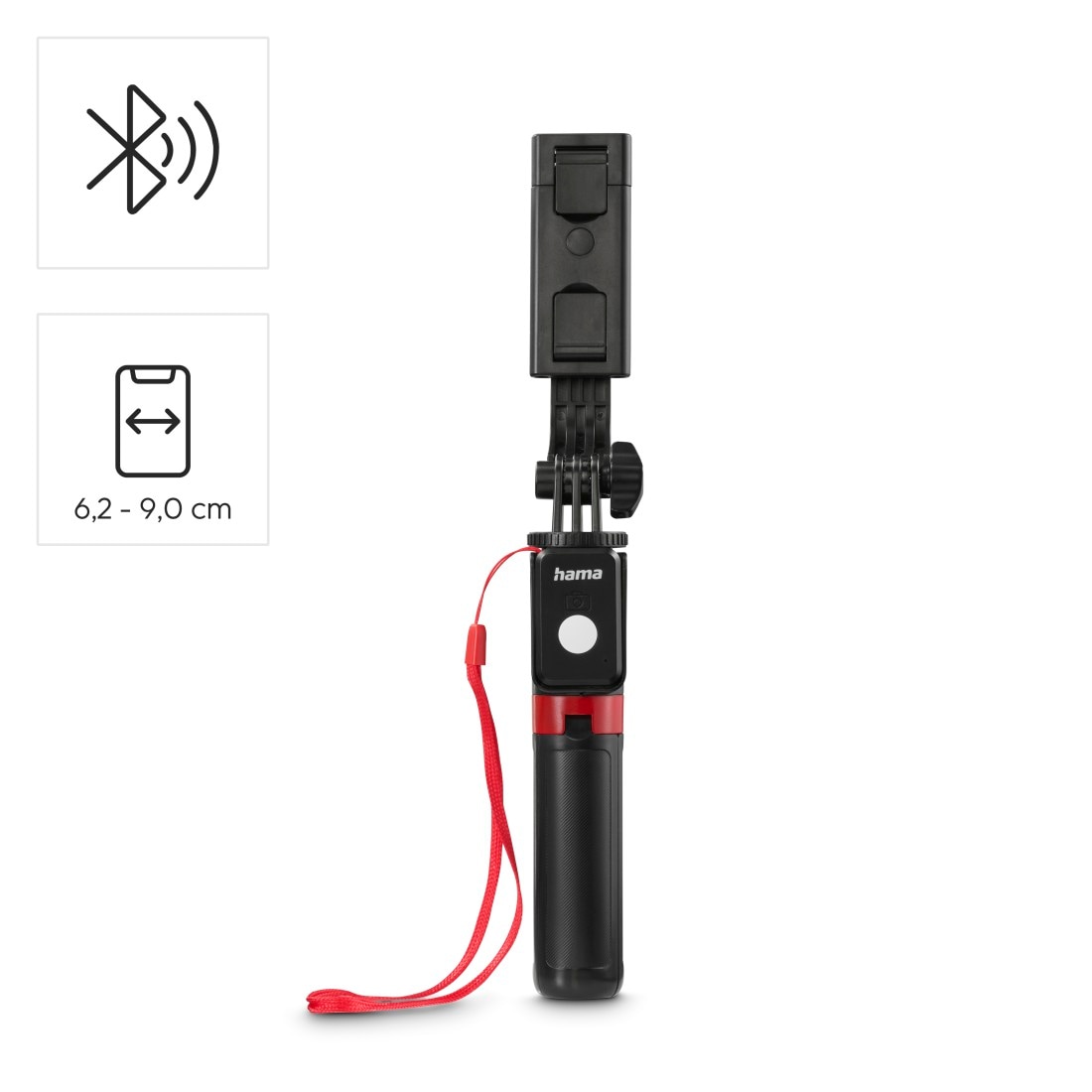 Hama Selfie-Stick »Handystativ höhenverstellbar 23 bis 70 cm,«, 2 in 1, Stativ und Selfiestick