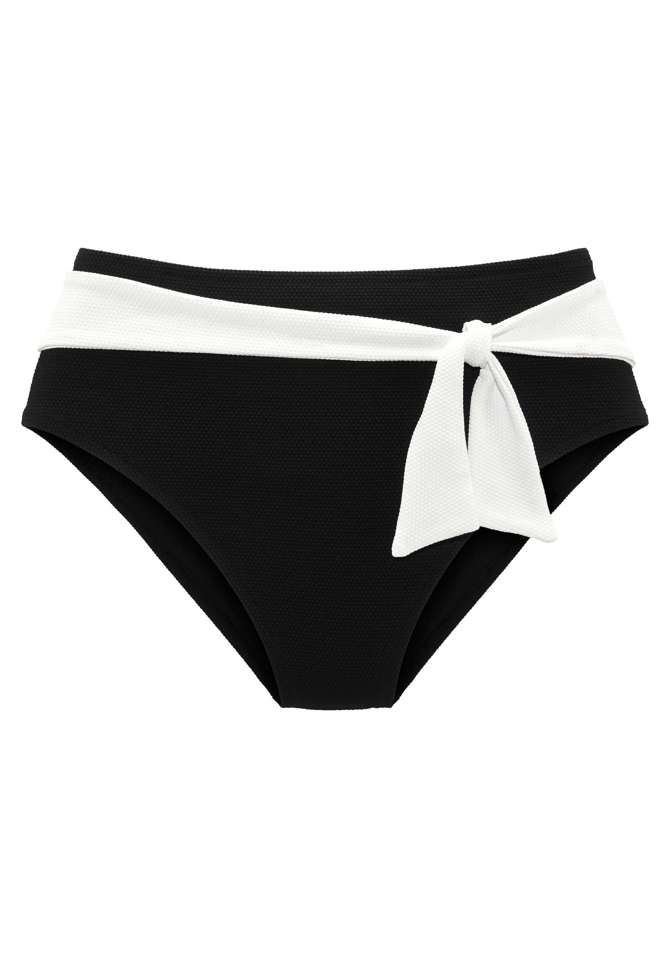 LASCANA Highwaist-Bikini-Hose »Chic« aus eleganter Strukturware