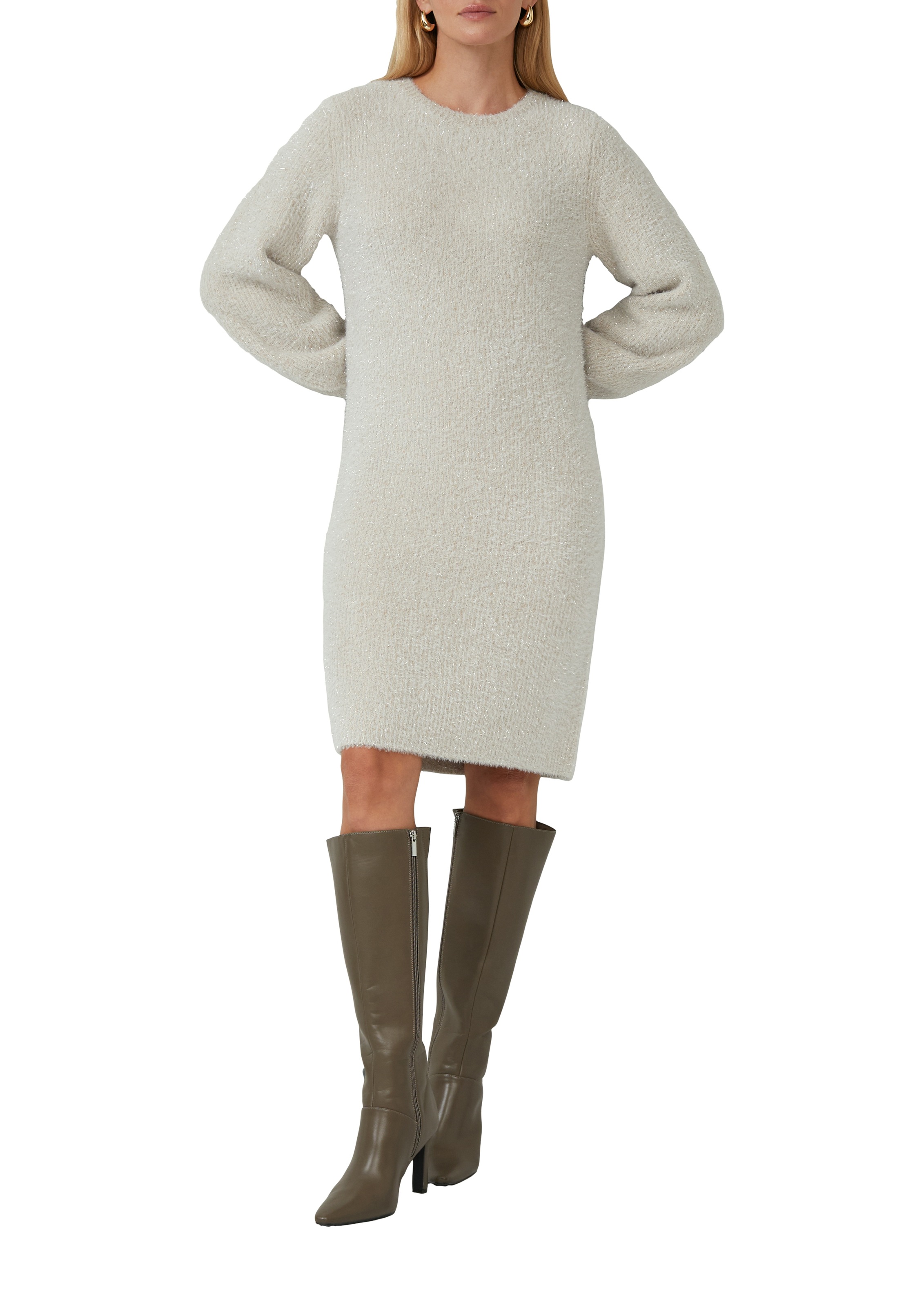 s.Oliver BLACK LABEL Strickkleid mit geripptem Saum günstig online kaufen