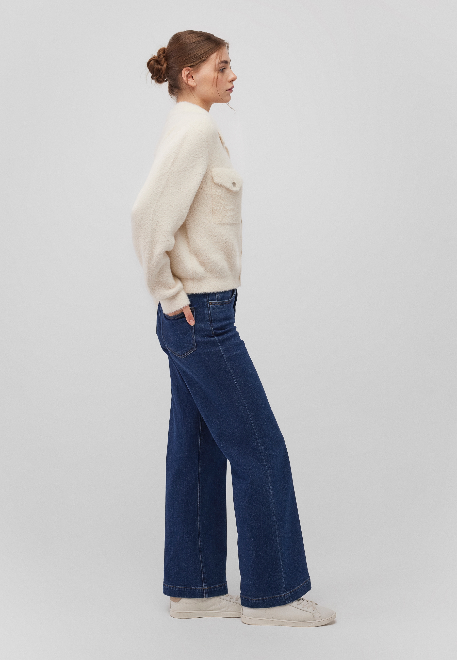 Mavi Strickpullover »BUTTONED CARDIGAN«, Kragen Strickjacke