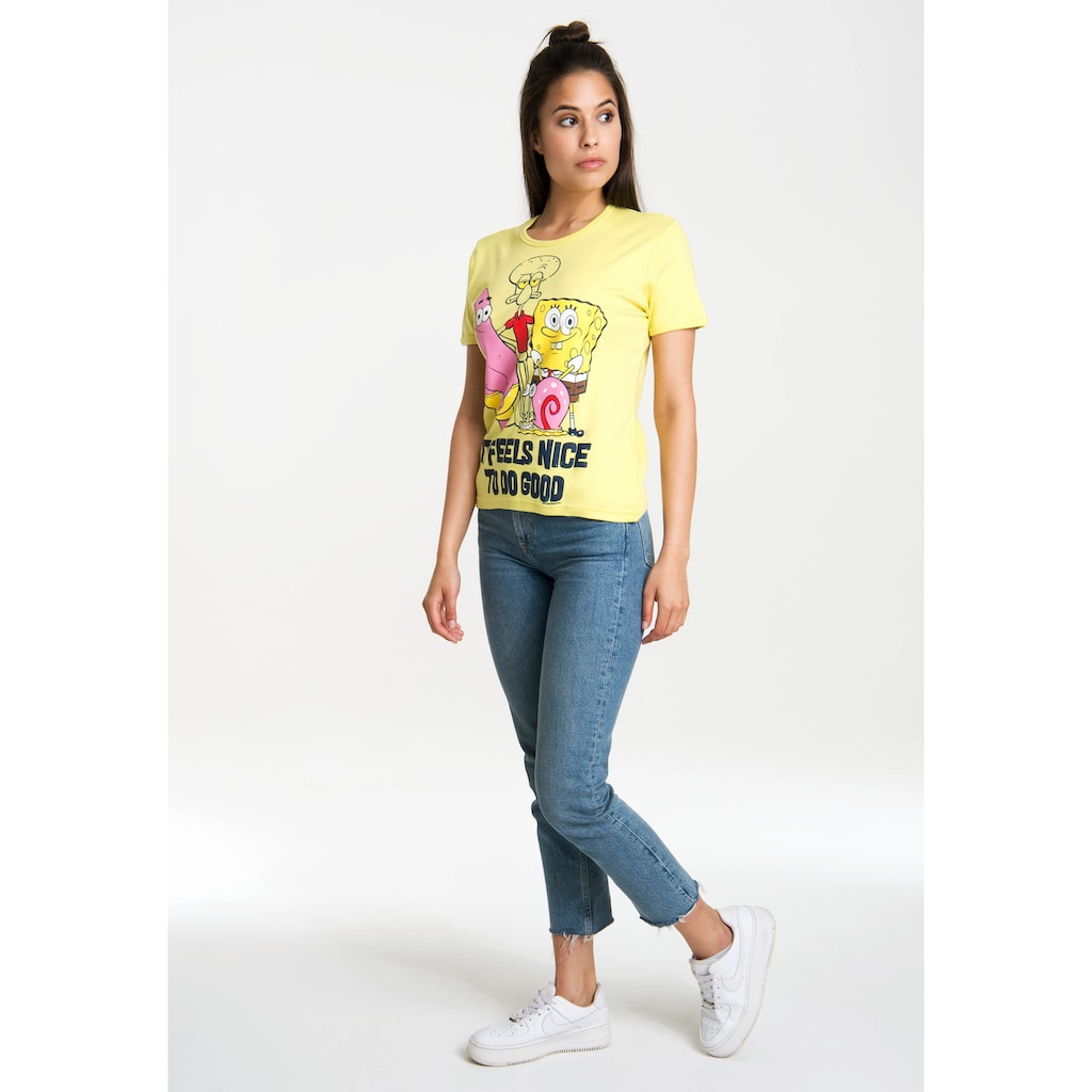 LOGOSHIRT T-Shirt »Spongebob - It Feels Nice«, mit lizenziertem Originaldesign