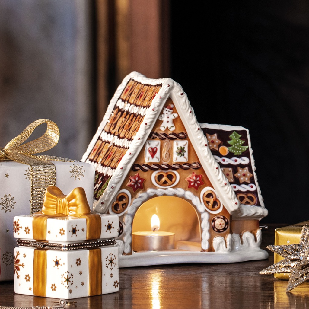 Villeroy & Boch Weihnachtsfigur »Lebkuchenhaus mit Spieluhr Christmas Toys bunt«