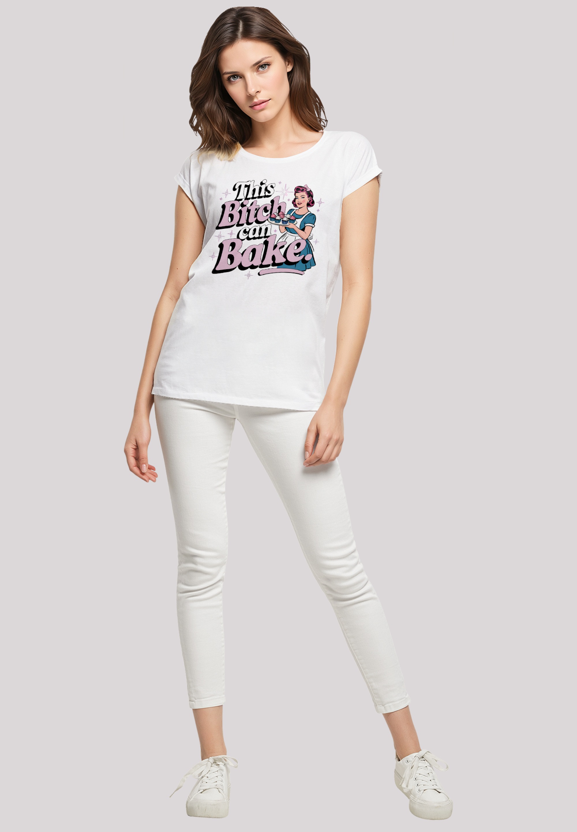 F4NT4STIC T-Shirt »Vintage Pin Up Bäckerin«, Premium Qualität