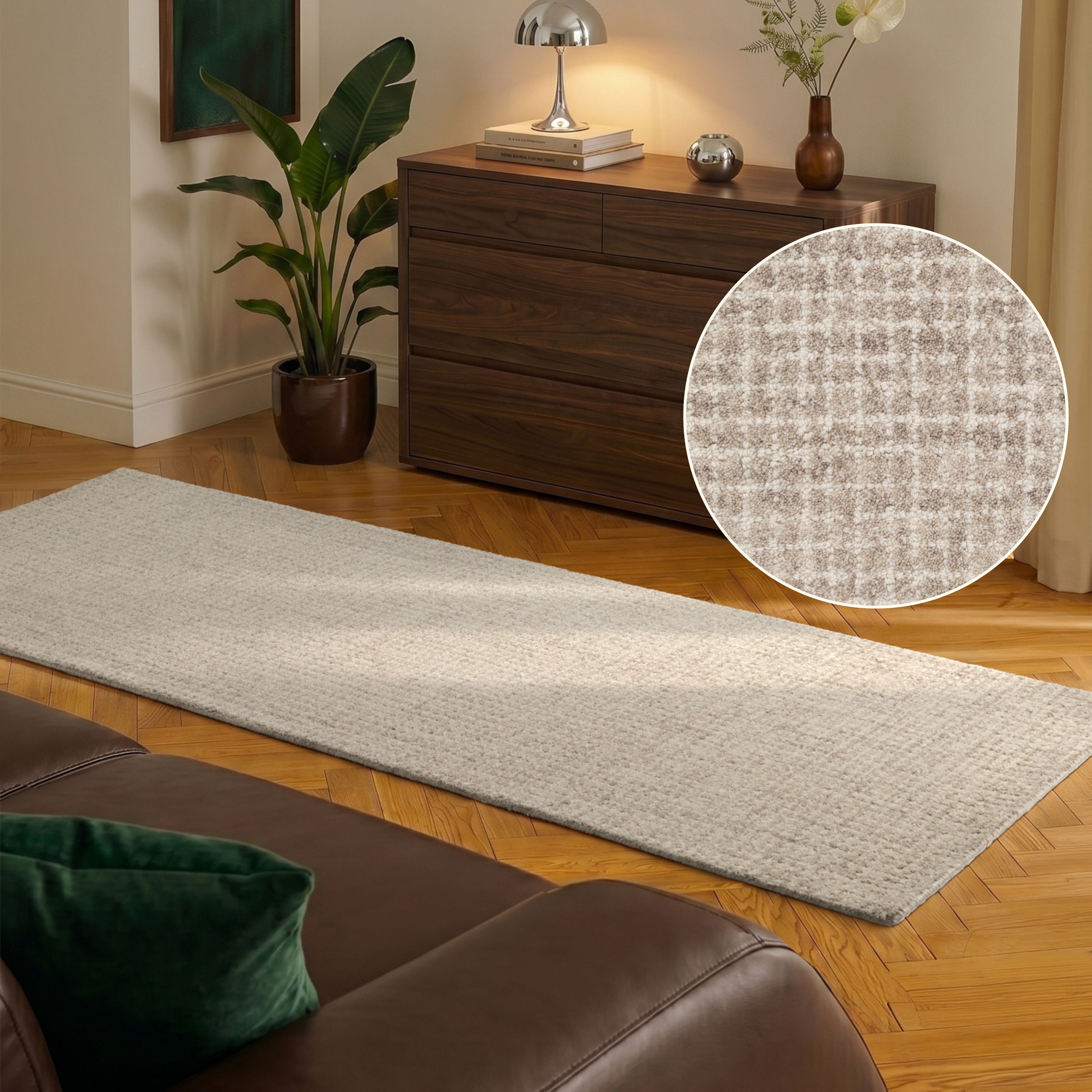 HANSE Home Wollteppich "Eloise" rechteckig 17 mm Höhe Wolle, Naturteppich, Handgemacht, Wohnzimmer, Schlafzimmer, Hygge