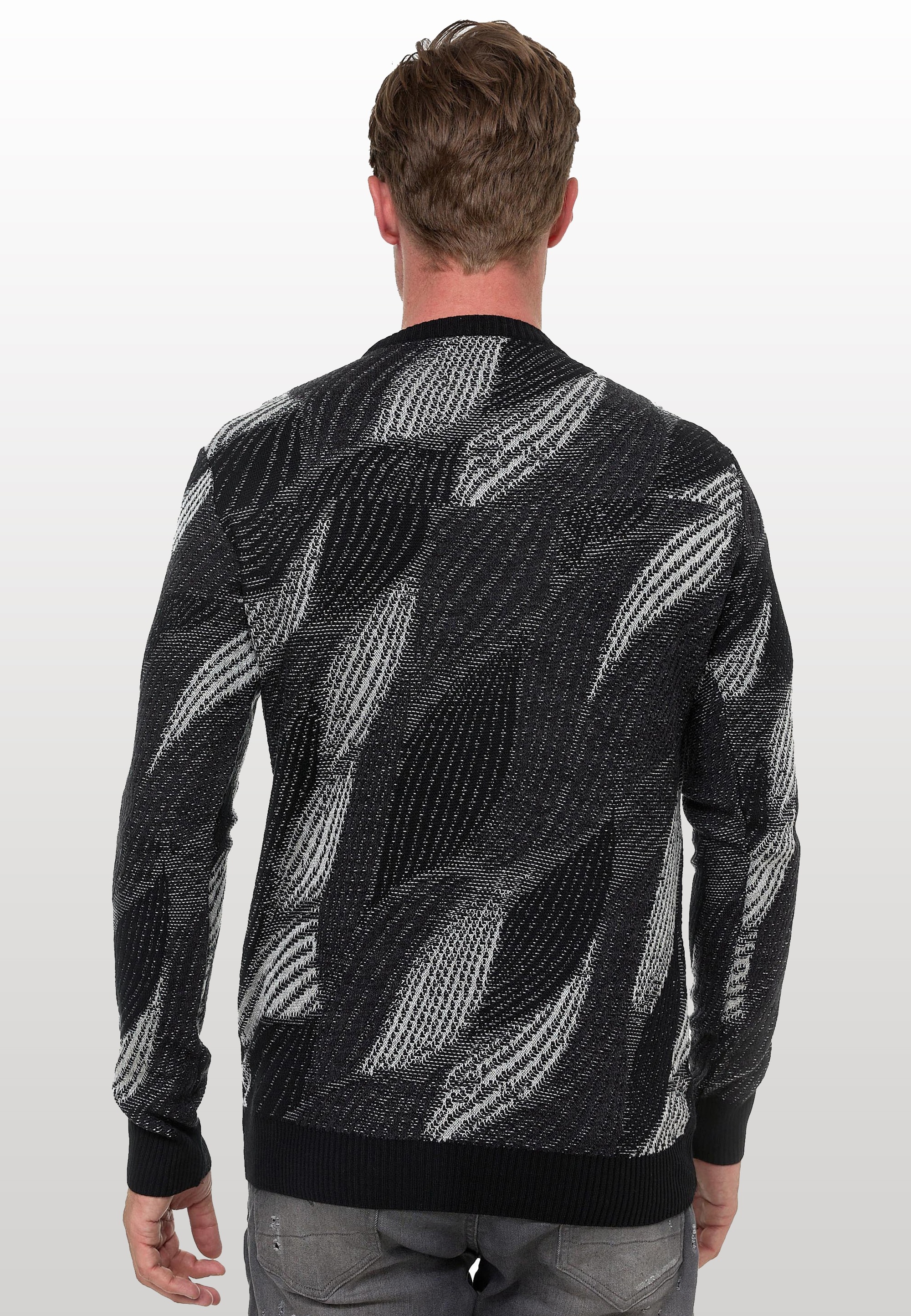 Rusty Neal Strickpullover, im angesagten Wellen-Design