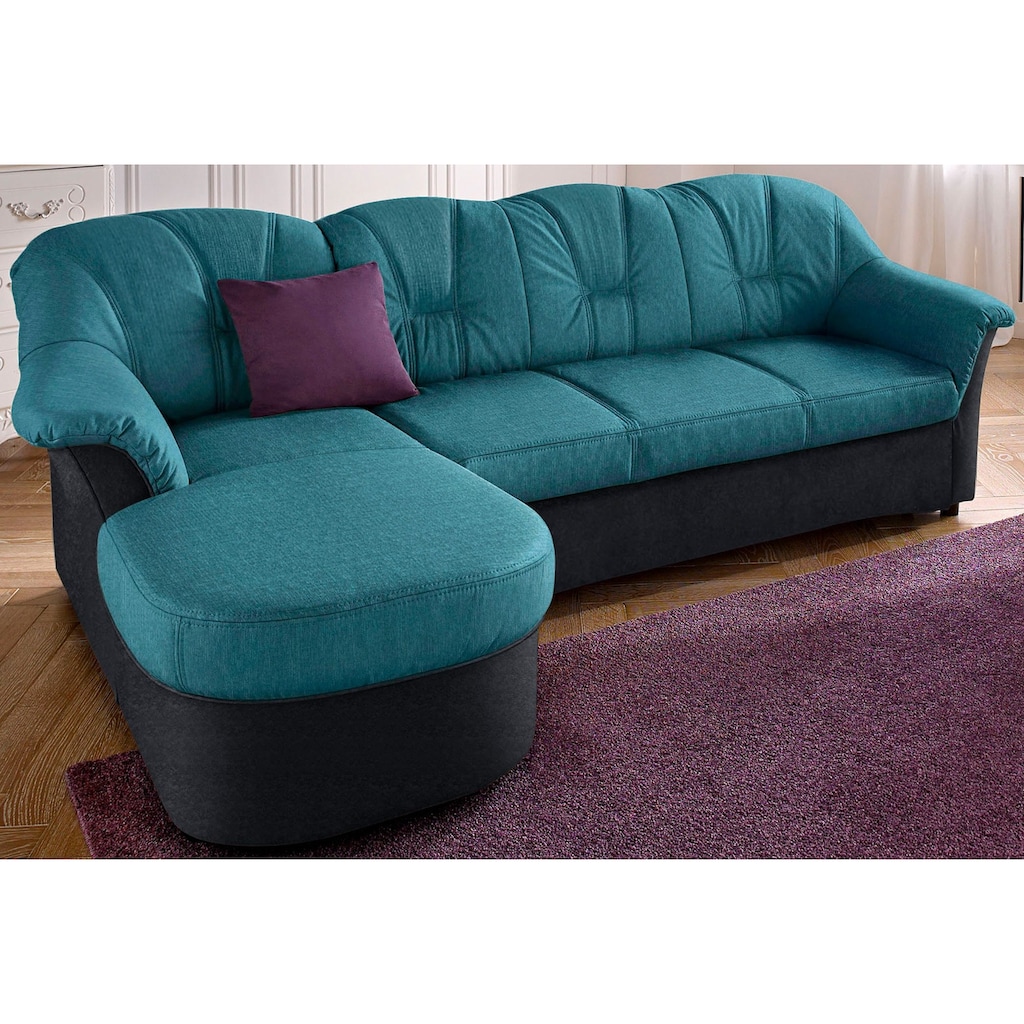 DOMO collection Ecksofa »Flores Schlafsofa, B/T/H: 233/142/86 cm, L-Form«