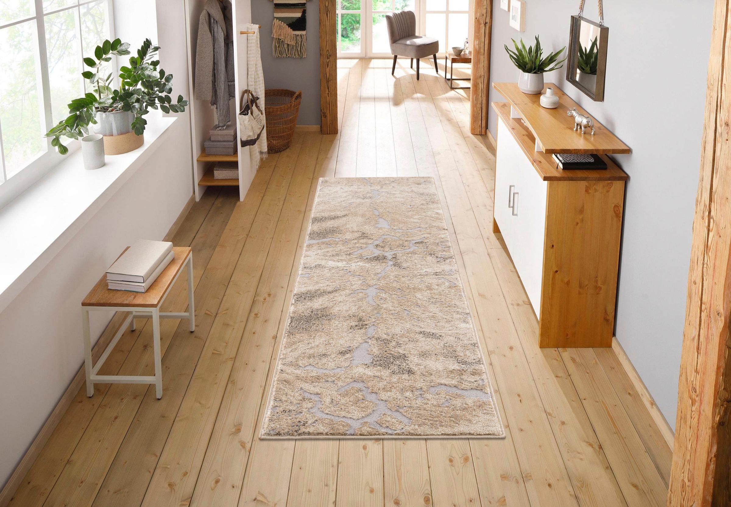 my home Läufer "Marmor" rechteckig 12 mm Höhe Teppich in moderner Marmor Op günstig online kaufen