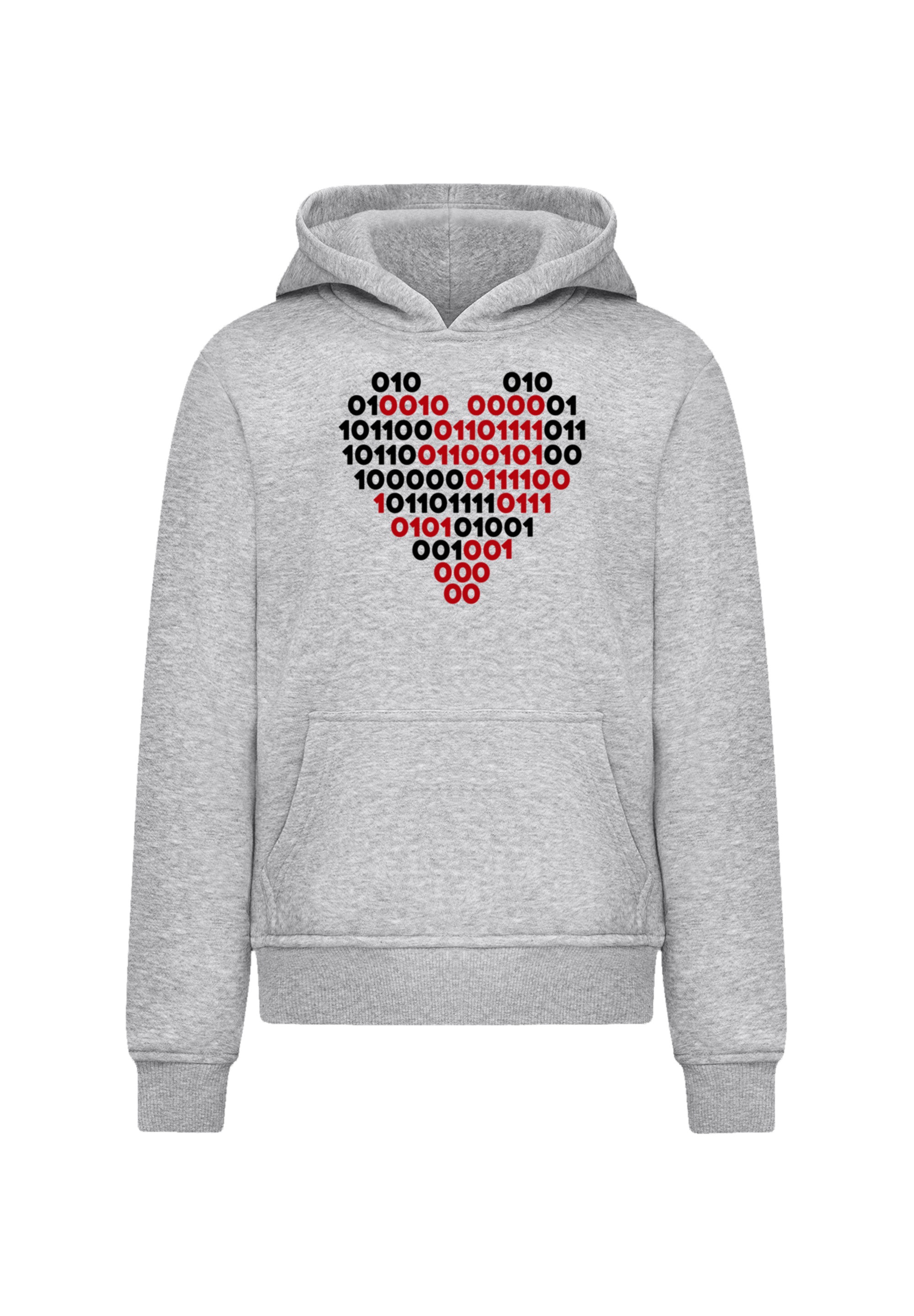 F4NT4STIC Kapuzenpullover "I love you 01001001 Binary Code Herz Valentinsta günstig online kaufen