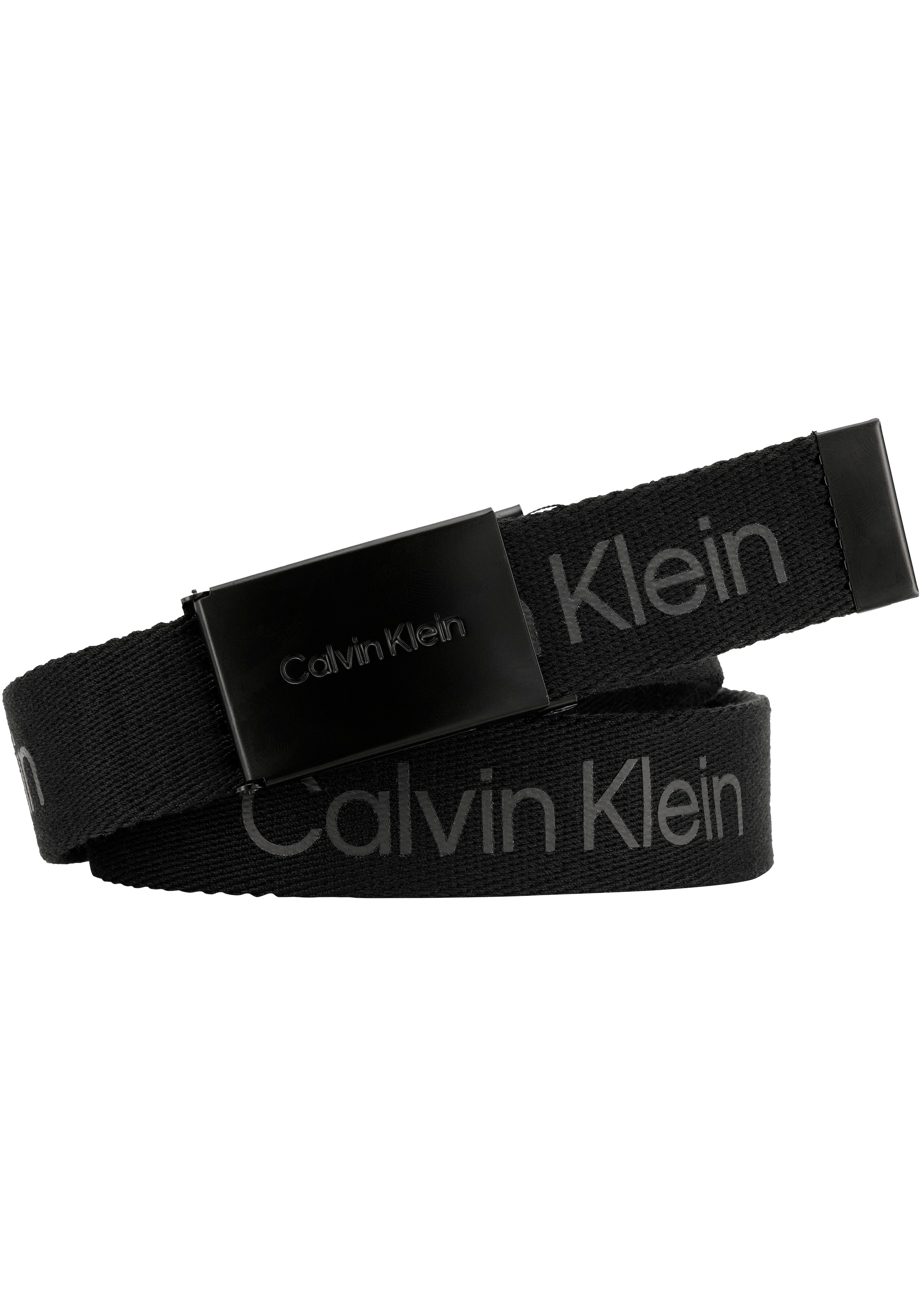 Synthetikgürtel »CALVIN LOGO CANVAS BELT«, Logodrucke, Koppelschließe