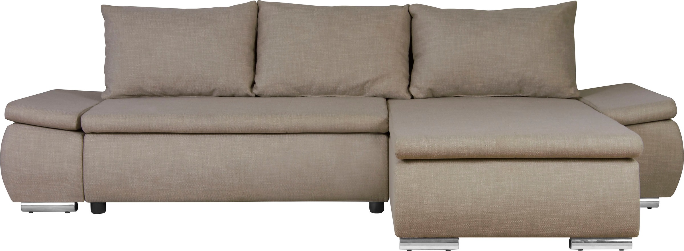 Home affaire Ecksofa »Acra L-Form«, mit Bettfunktion und Bettkasten, in Mattenoptik