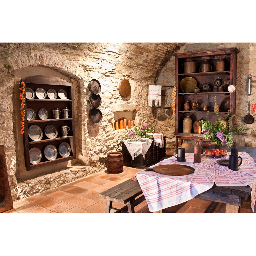 Papermoon Fototapete »Alte Küche des Schlosses«