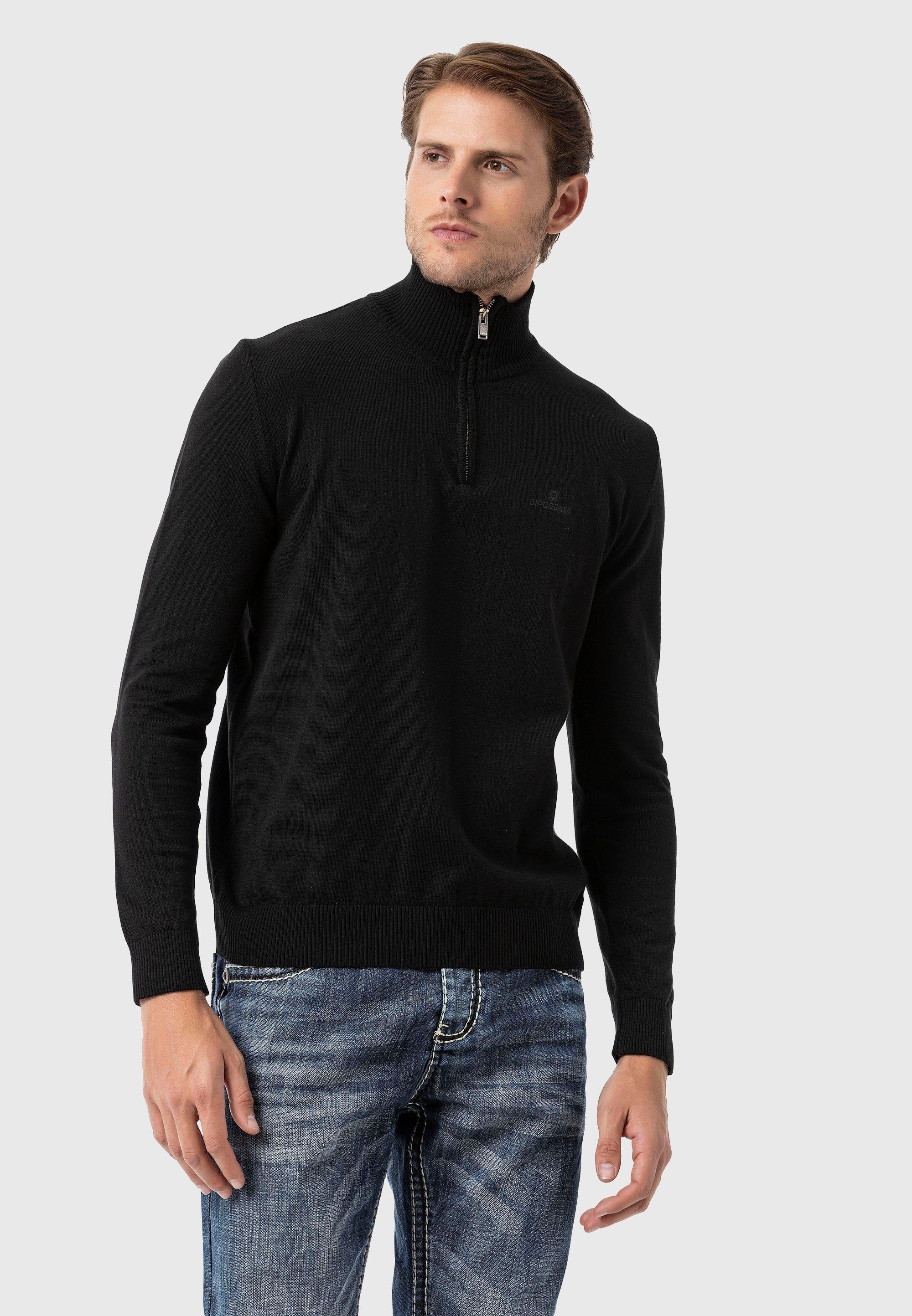 Cipo & Baxx Troyer »Pullover«, mit Troyer-Kragen
