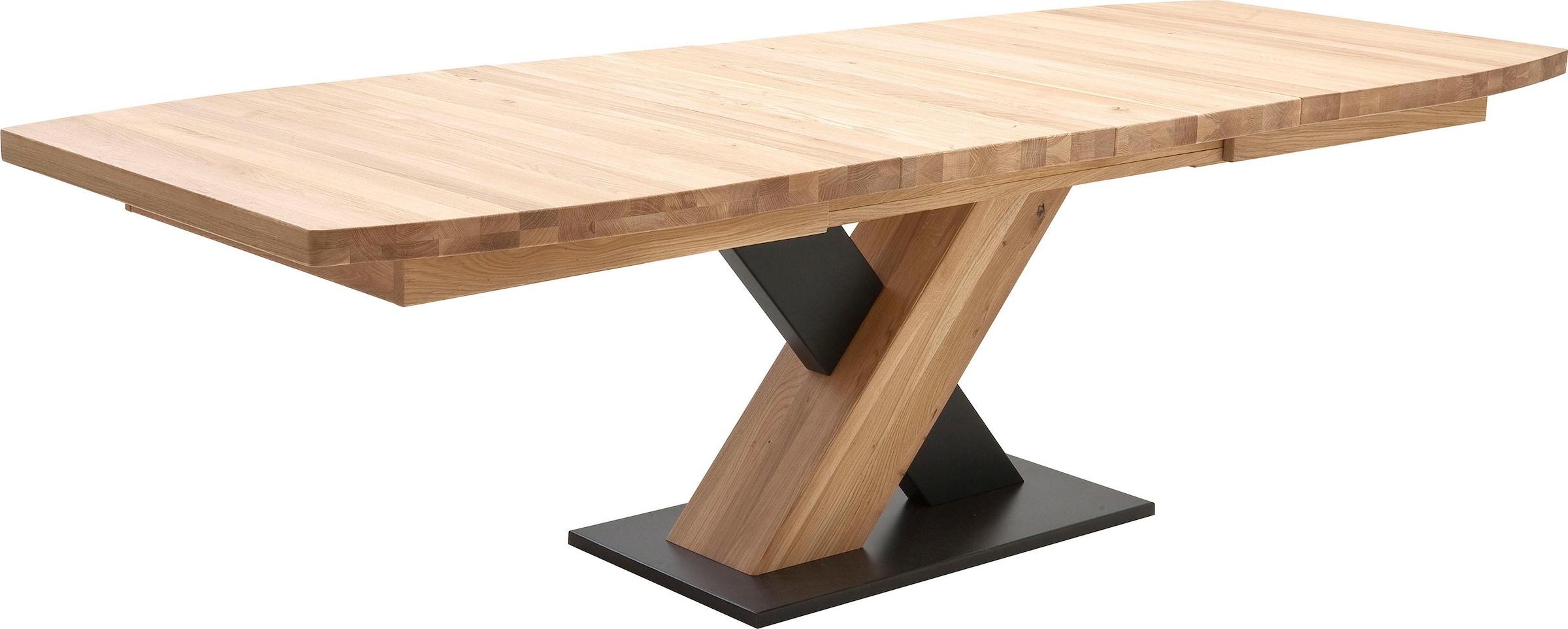 MCA furniture Esstisch »Mendoza«, Esstisch Bootsform mit X-Säule, ausziehbar