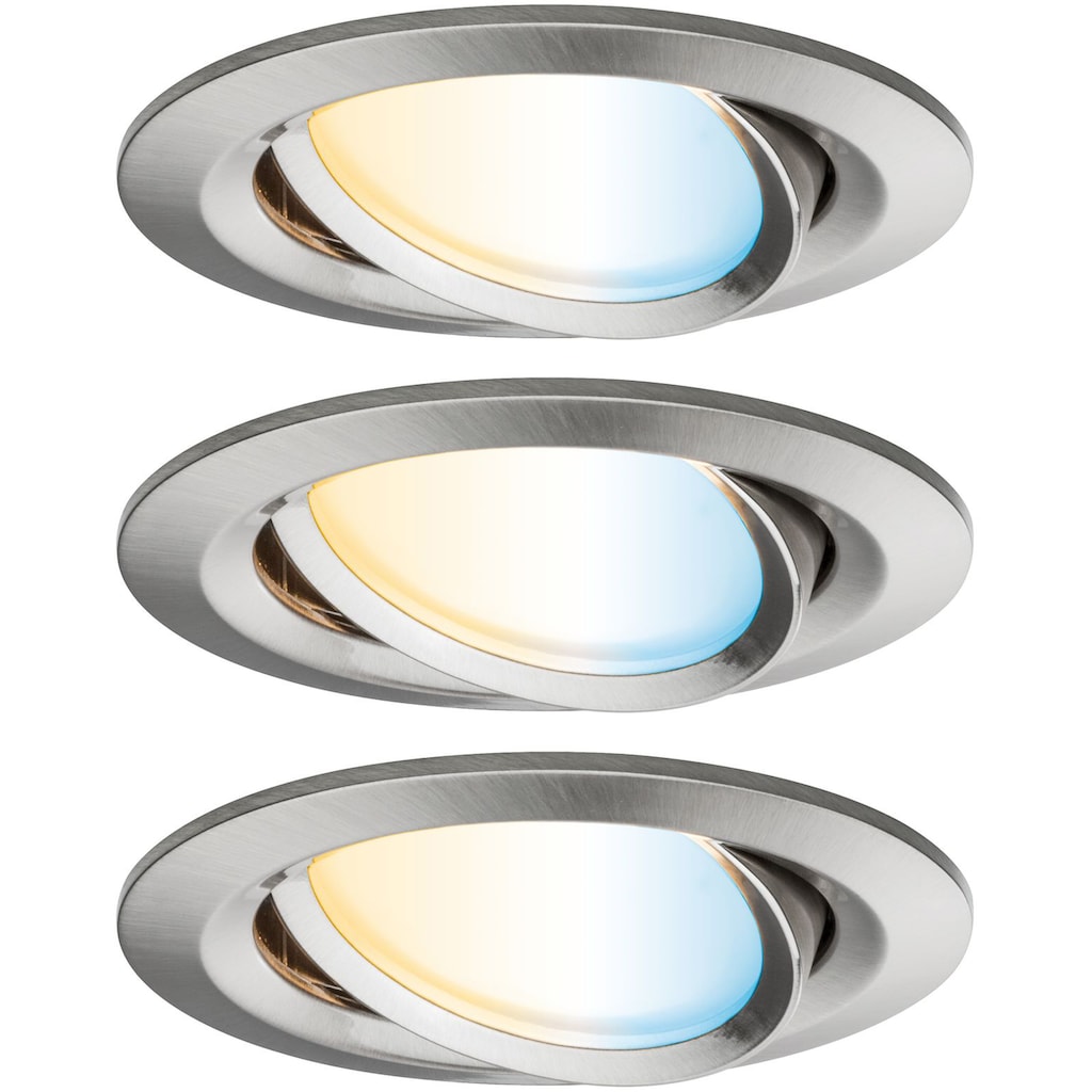 Paulmann LED Einbaustrahler »Nova«, 3er-Set, Schutzart IP23, Ø 8,4 cm, Leuchtenkopf schwenkbar