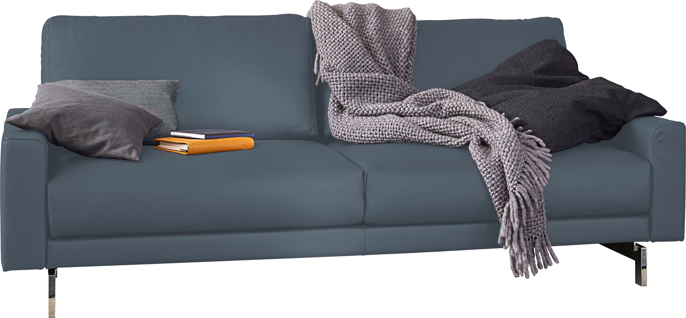 hülsta sofa 2-Sitzer »hs.450«, Armlehne niedrig, Fuß chromfarben glänzend, Breite 164 cm