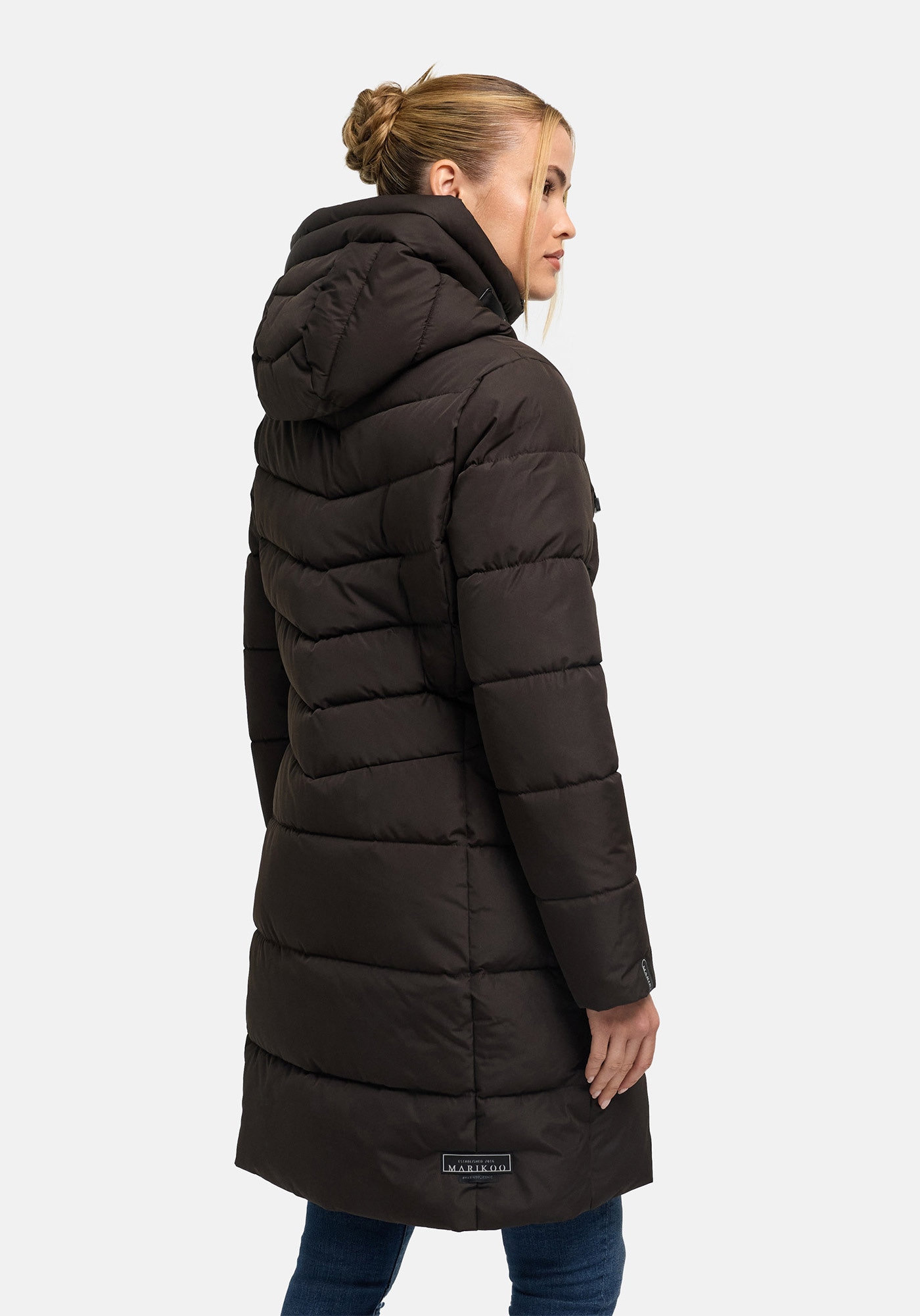 Marikoo Winterjacke »Natsukoo XVI« Stepp Mantel mit großer Kapuze