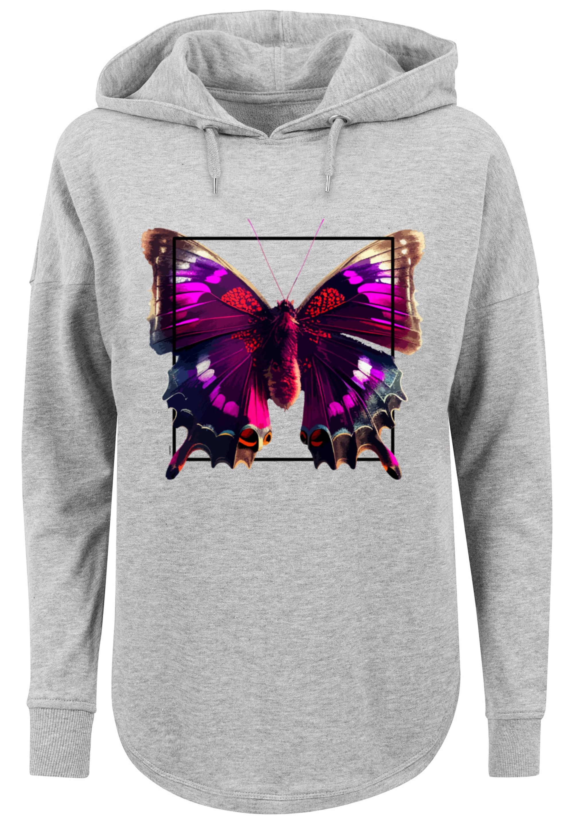 F4NT4STIC Kapuzenpullover »Pink Schmetterling OVERSIZE TEE«, Print