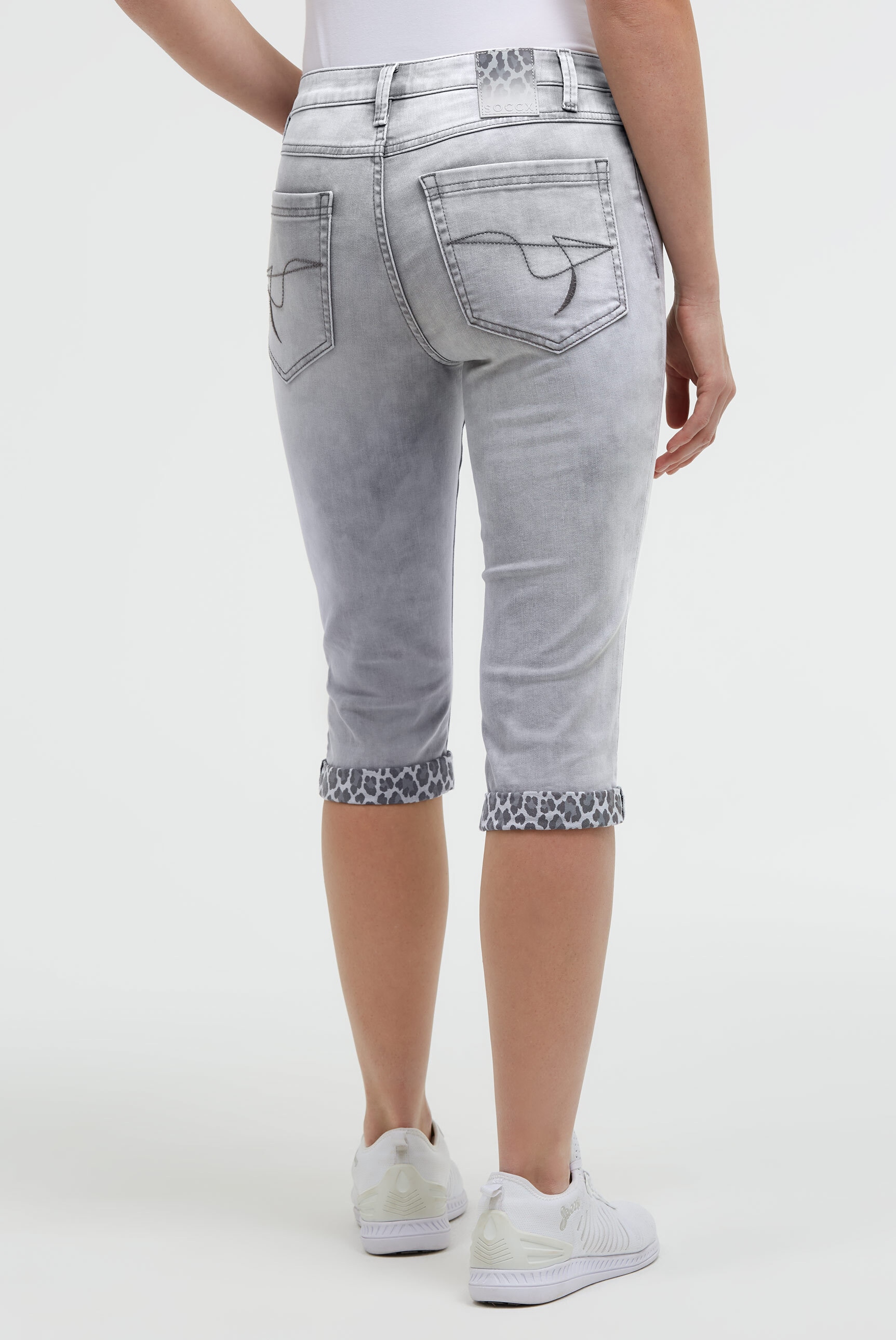 SOCCX Regular-fit-Jeans mit Turn-Up Saum