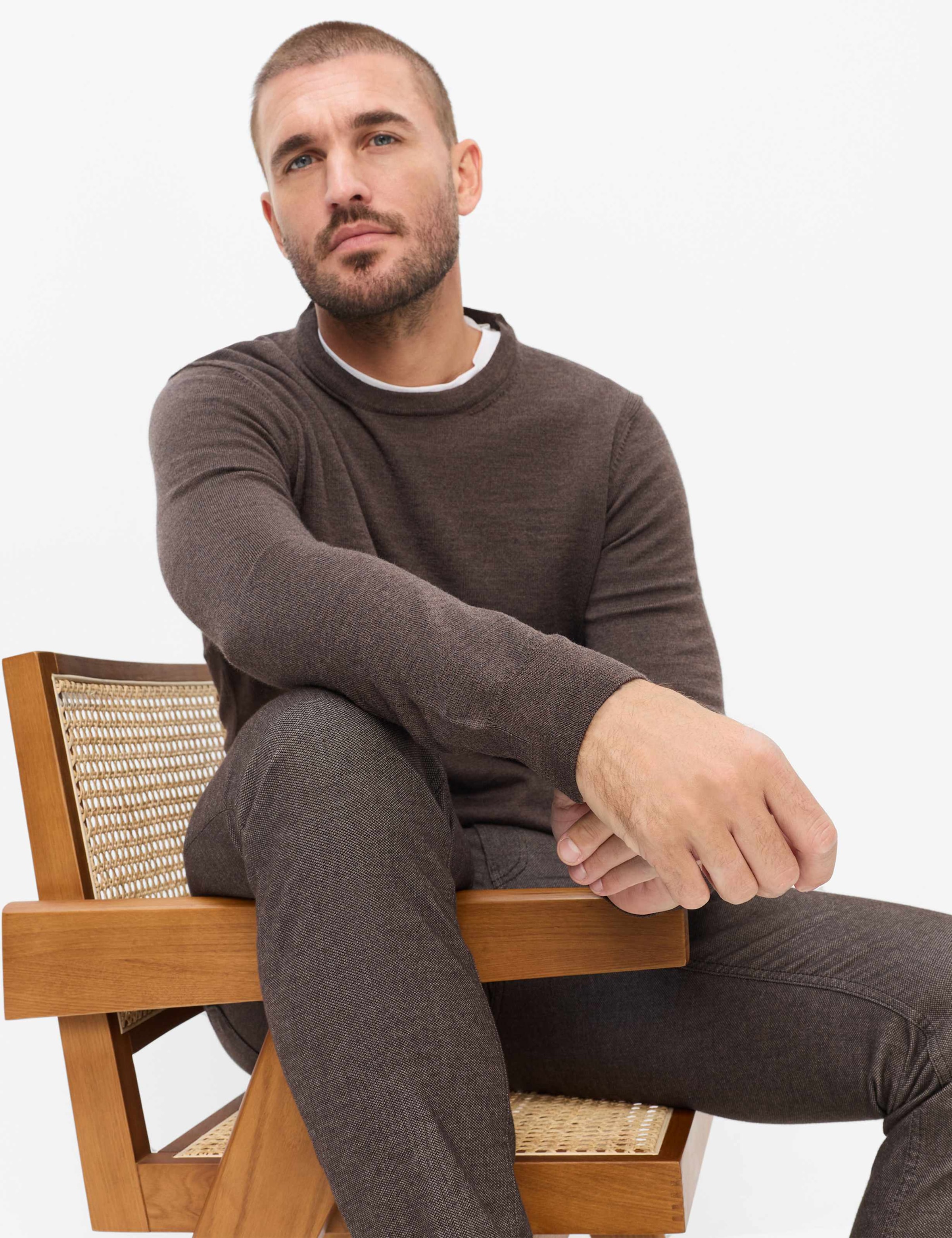 Brax Rundhalspullover »Style RICK« Merino: Pullover aus reiner Wolle