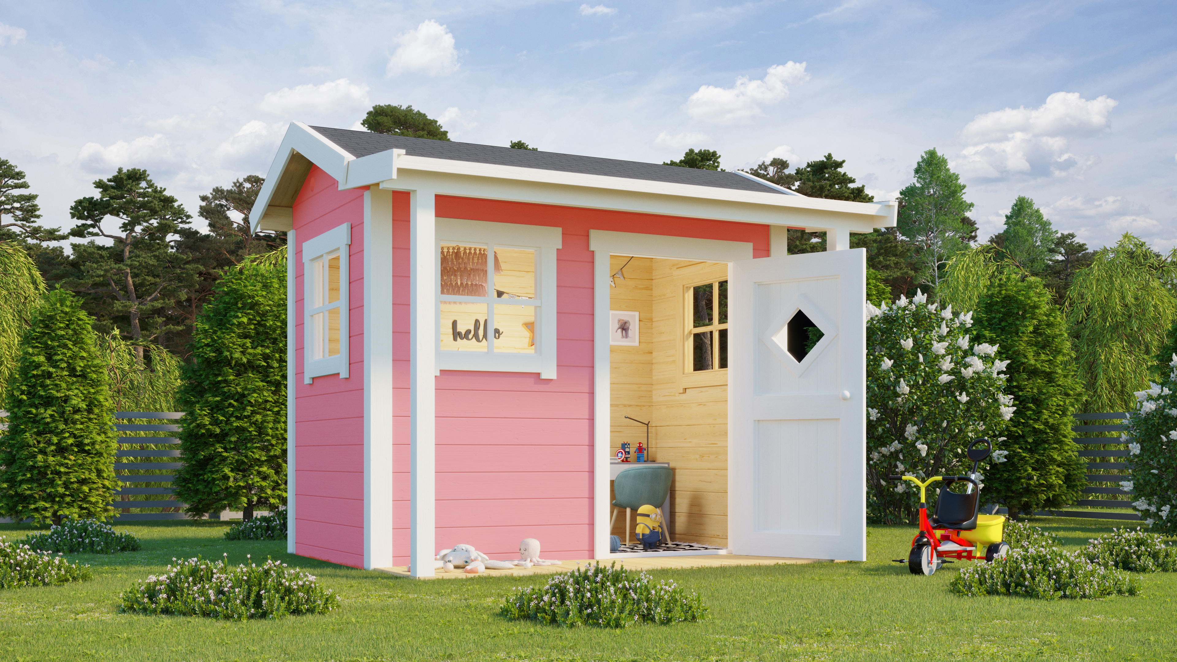 Nordic Holz Spielhaus "PINGO" BxTxH: 200x120x188 cm