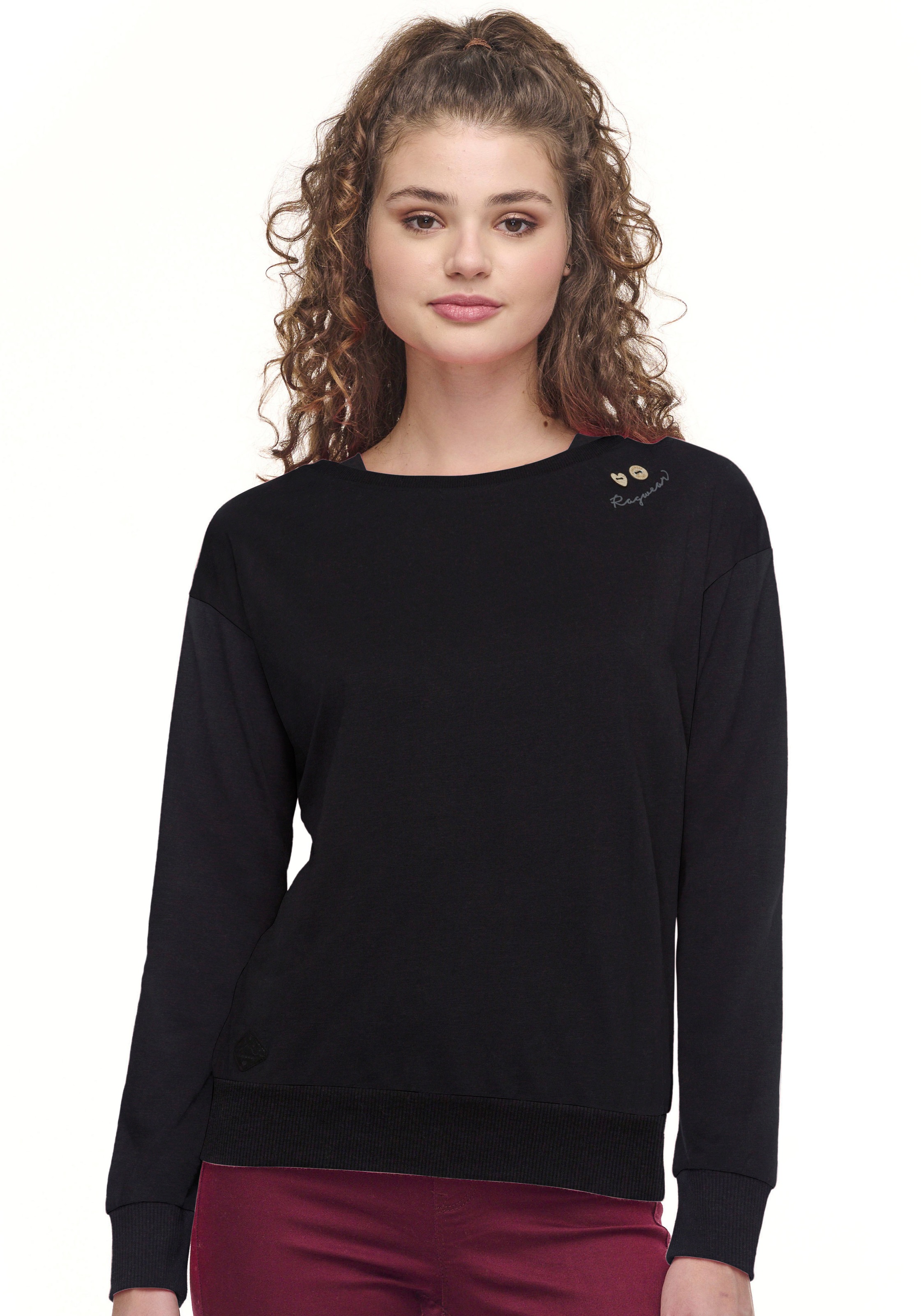 Ragwear Sweater »NEREA«, mit Zierknöpfen in schöner Holzoptik kaufen