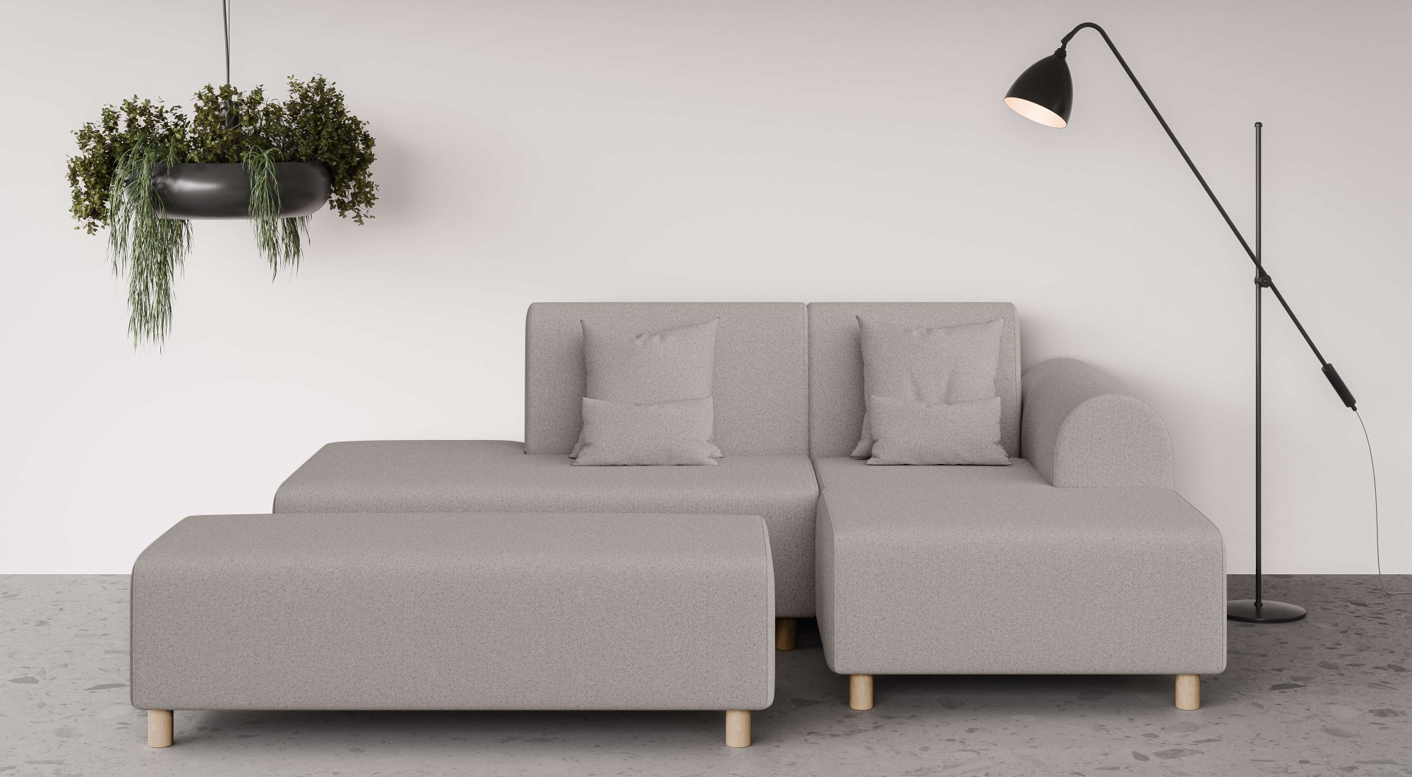 INOSIGN Ecksofa "Suyala", L-Form mit Hocker günstig online kaufen