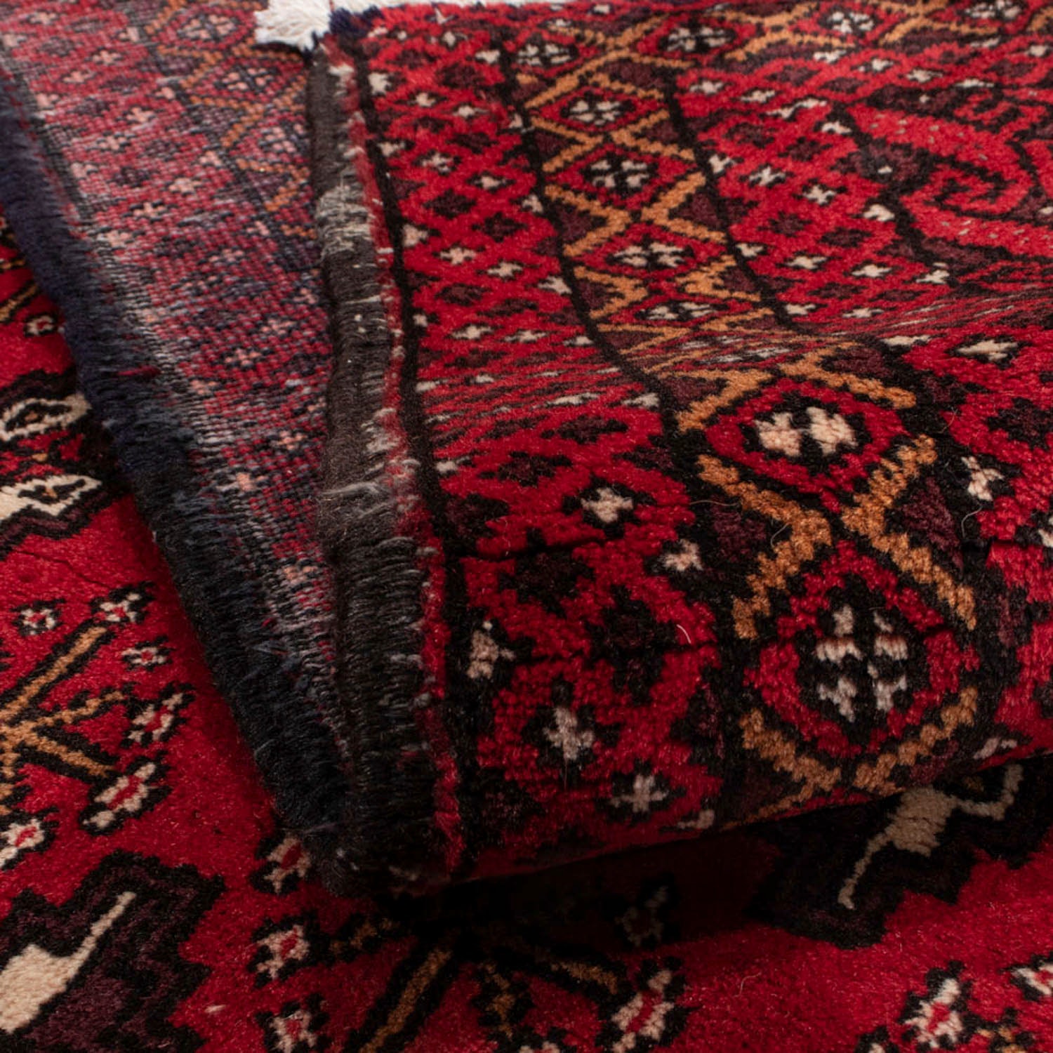 morgenland Hochflor-Läufer »Belutsch Durchgemustert Rosso 208 x 108 cm«, rechteckig, Handgeknüpft