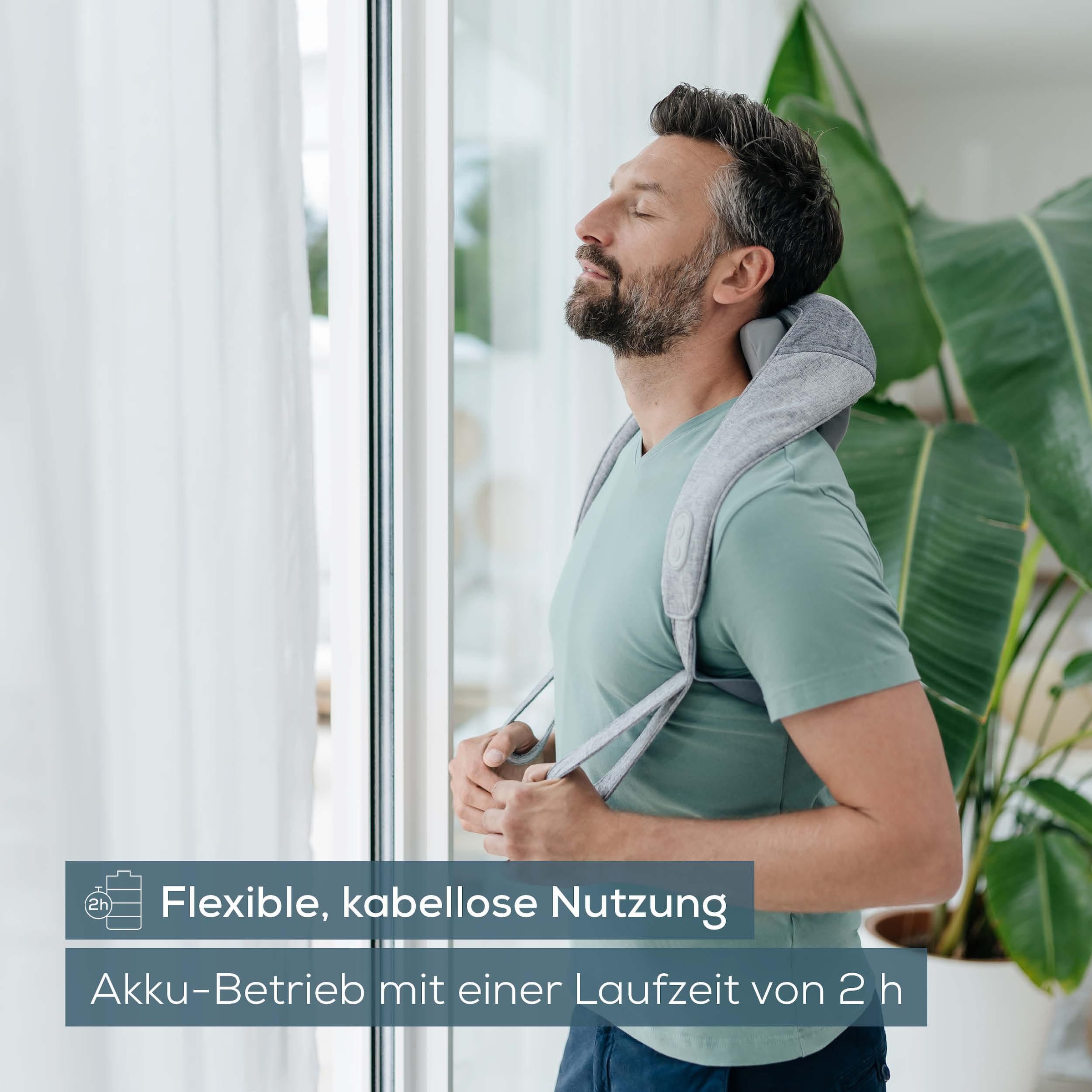 BEURER Nacken-Massagegerät »MG 154 mit Wärmefunktion, für Schultern und Nacken«, der Wellnessmoment im Alltag, kabellose Nutzung